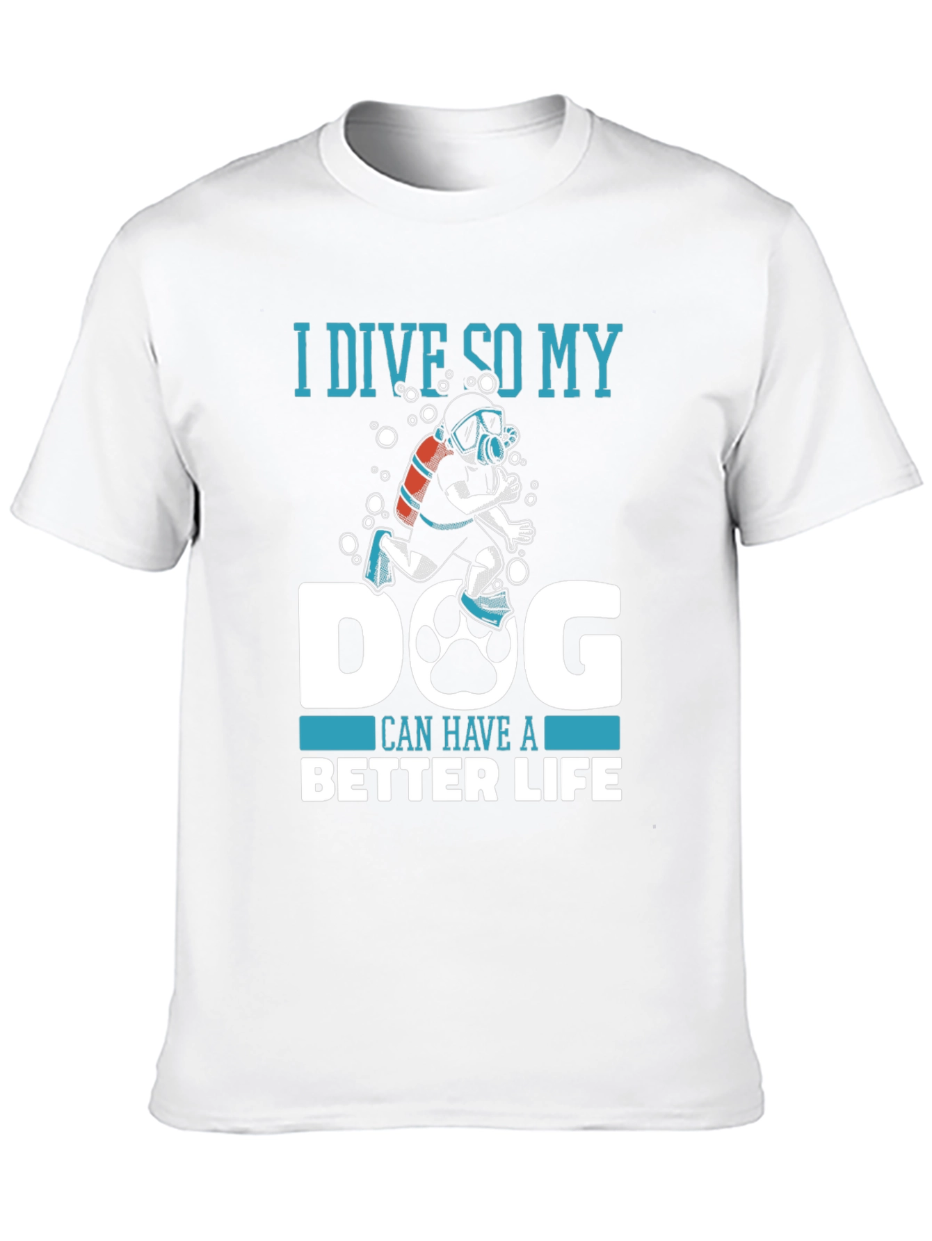 Black Diver Dog Lover Tee: I Dive So My Dog Can Have a Better Life T-Shirt view 10