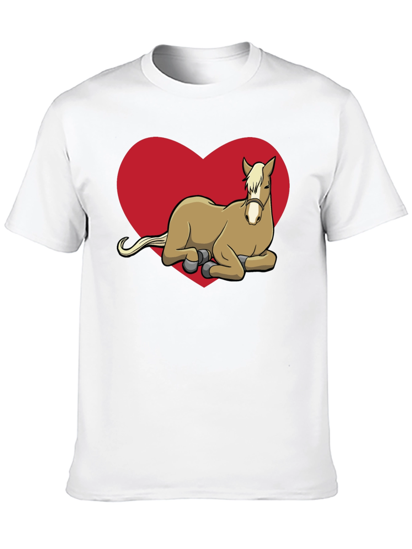 Black Horse Lover T-Shirt - Cute Horse in Heart view 10