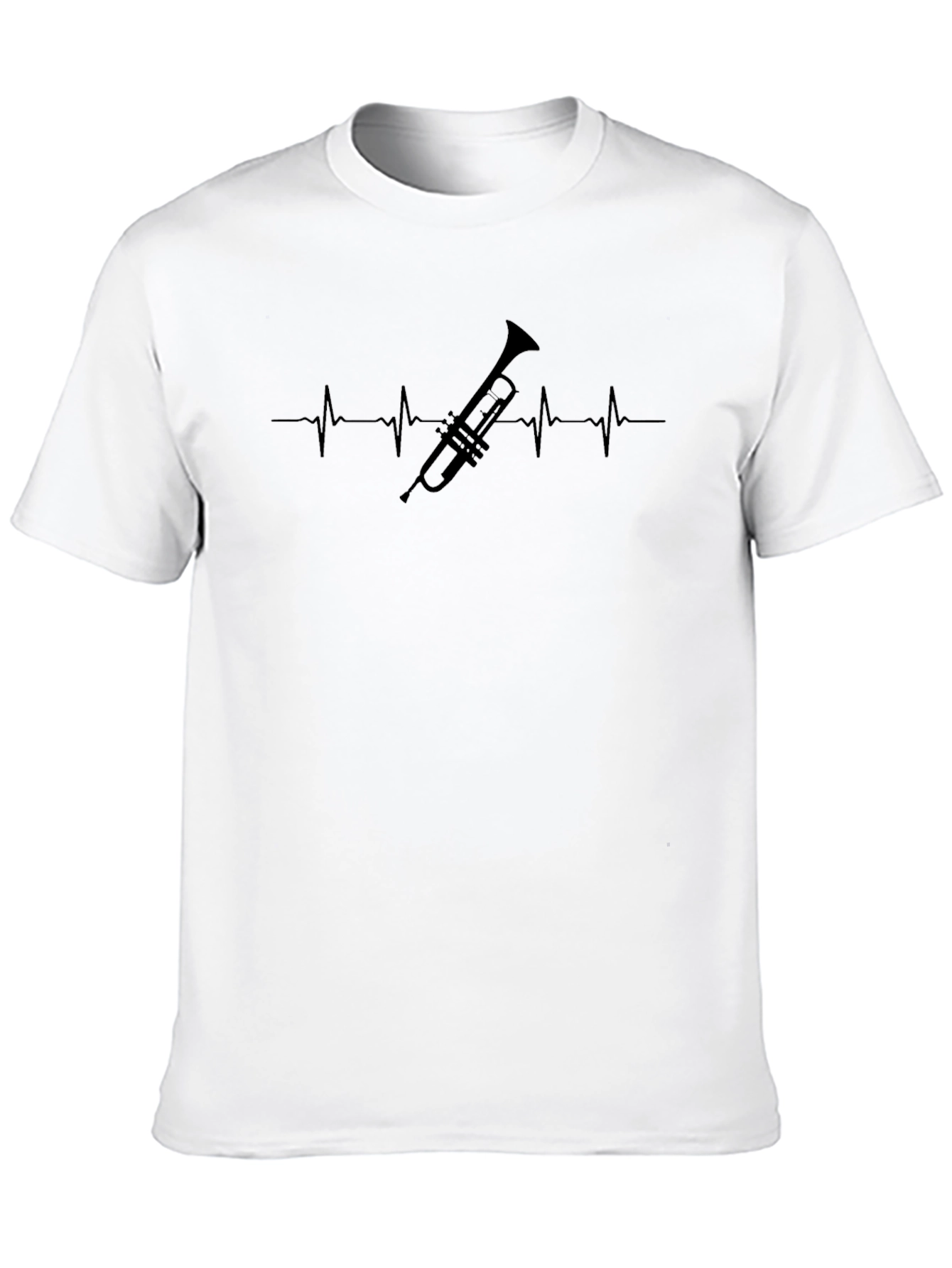 Black Trumpet Heartbeat T-Shirt - Musician's Tee view 10