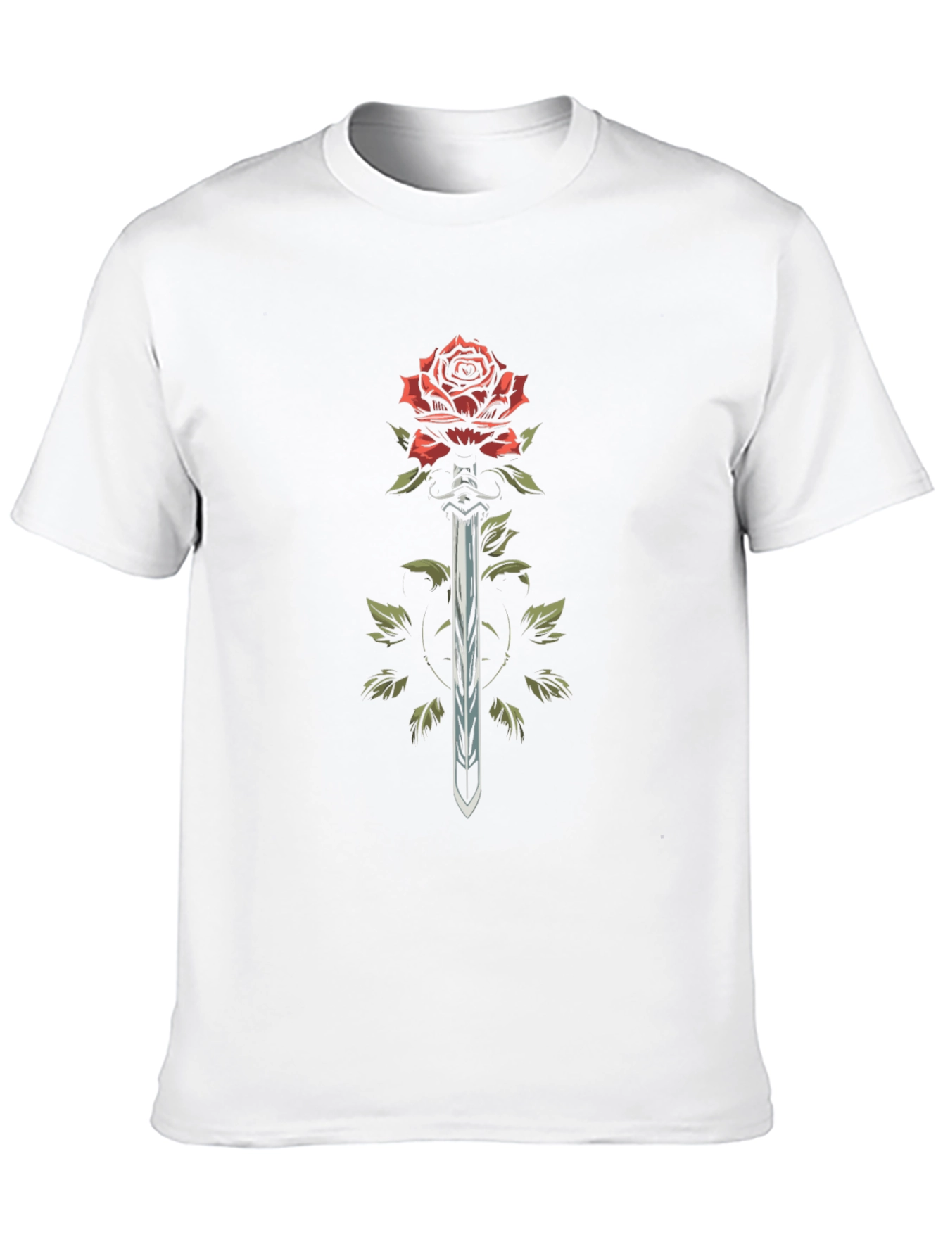 Black Rose and Sword Graphic T-Shirt view 10