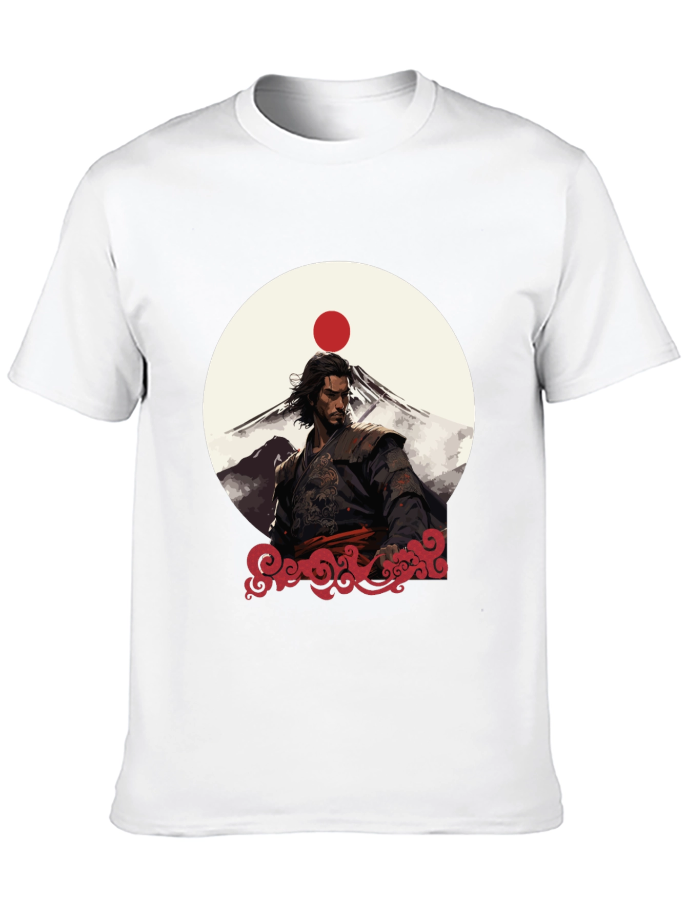Black Samurai Sunset Graphic Tee - Black view 10