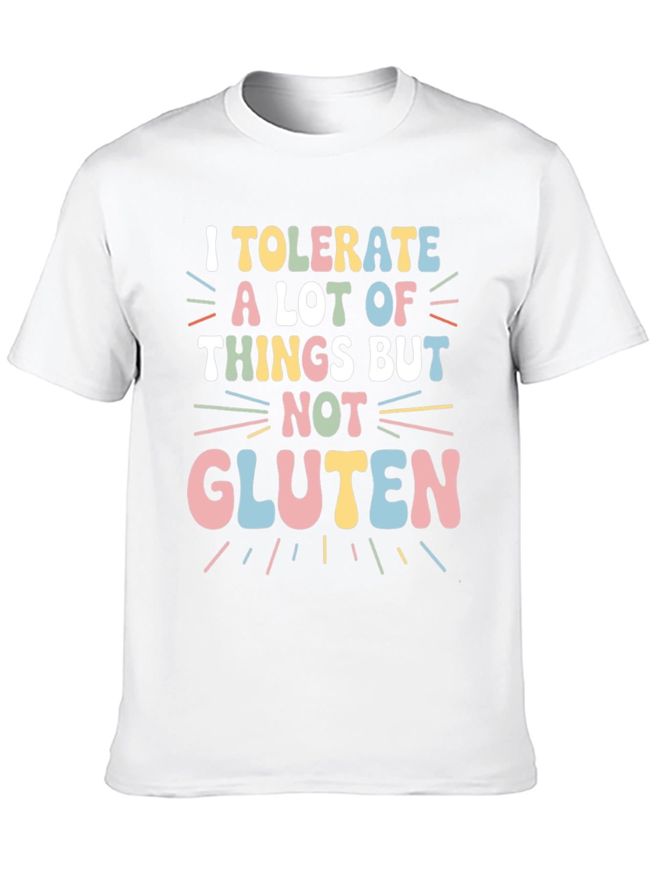 Black I Tolerate a Lot But Not Gluten T-Shirt view 10