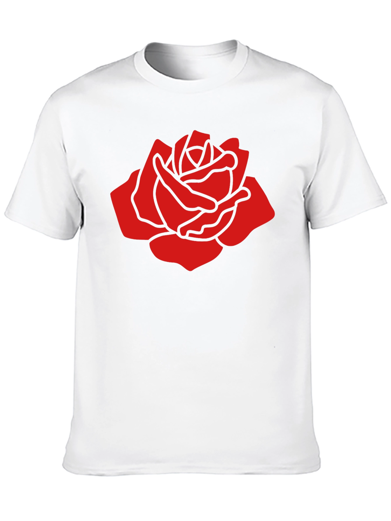 Black Bold Red Rose Graphic T-Shirt view 10