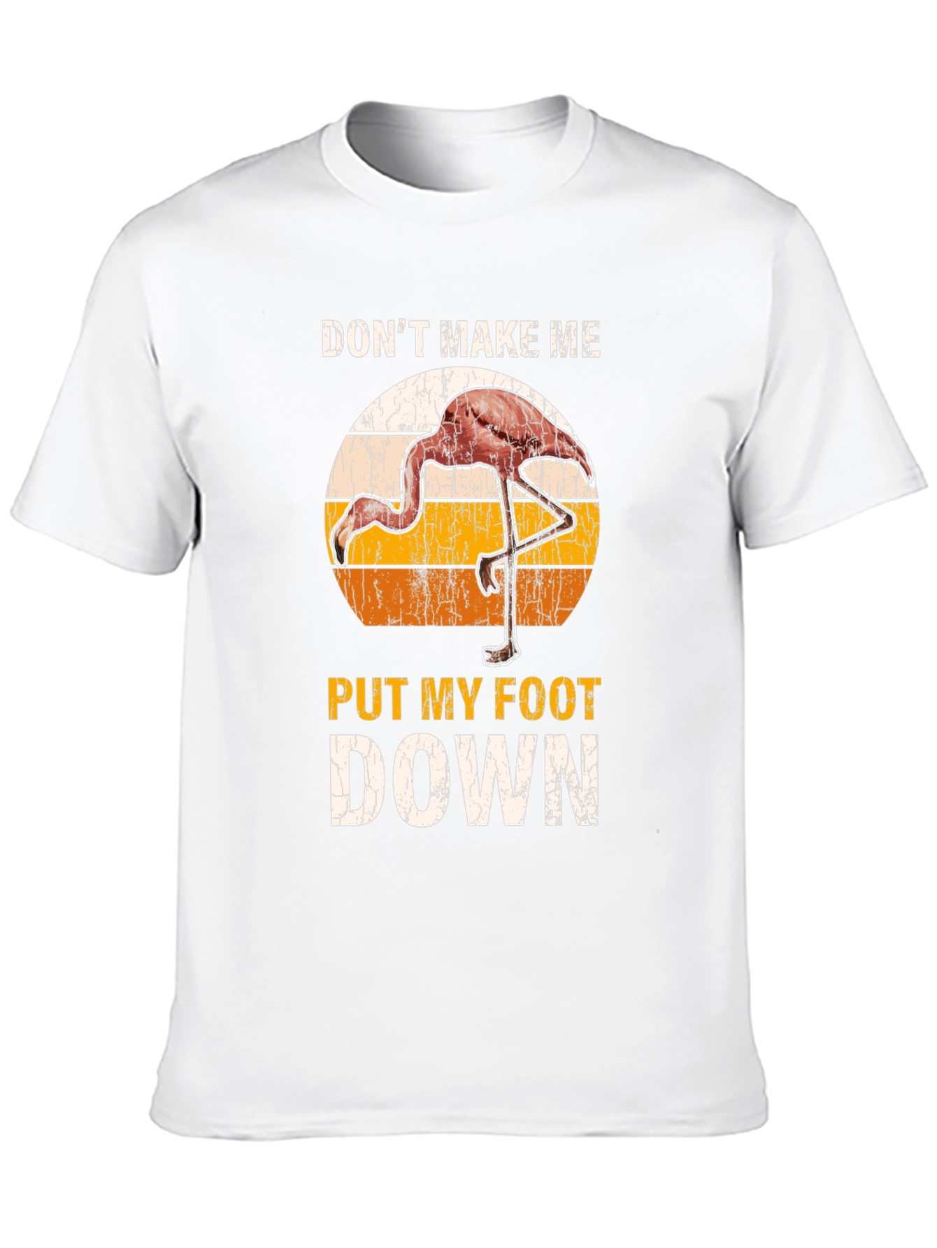 Black Don't Make Me Put My Foot Down Flamingo Graphic Tee view 10