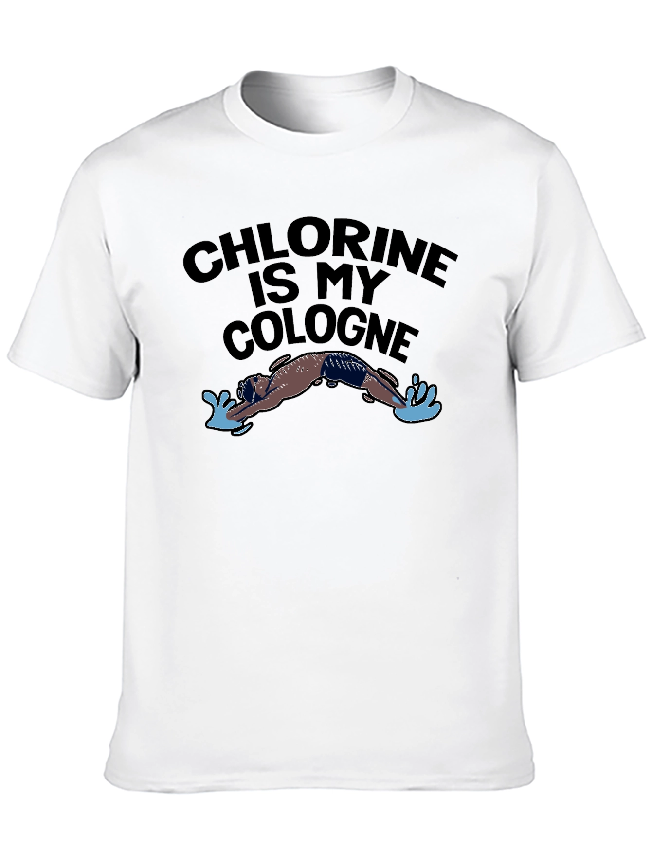Black Chlorine Is My Cologne T-Shirt - Swimmer's Humor view 10