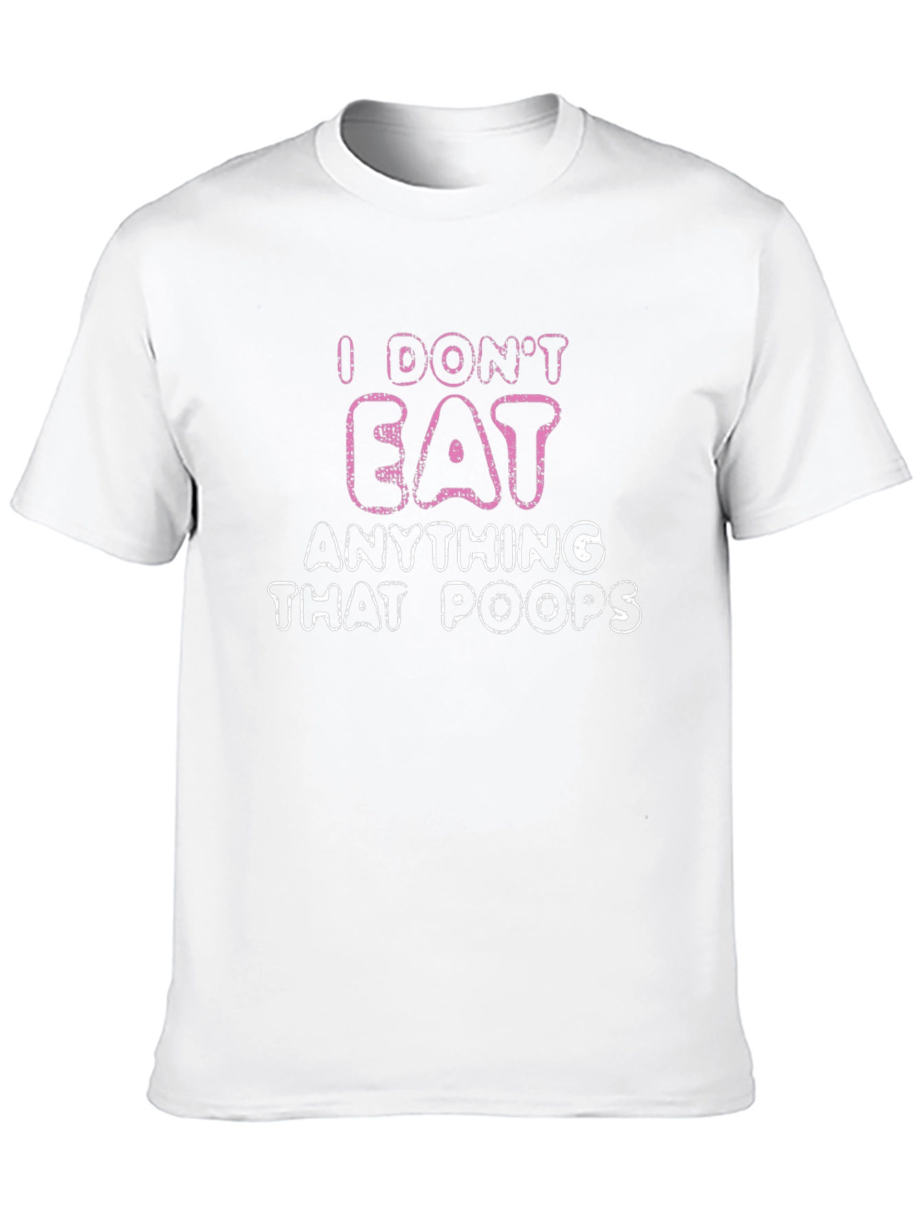 Black Funny Vegan T-Shirt - I Don't Eat Anything That Poops view 10