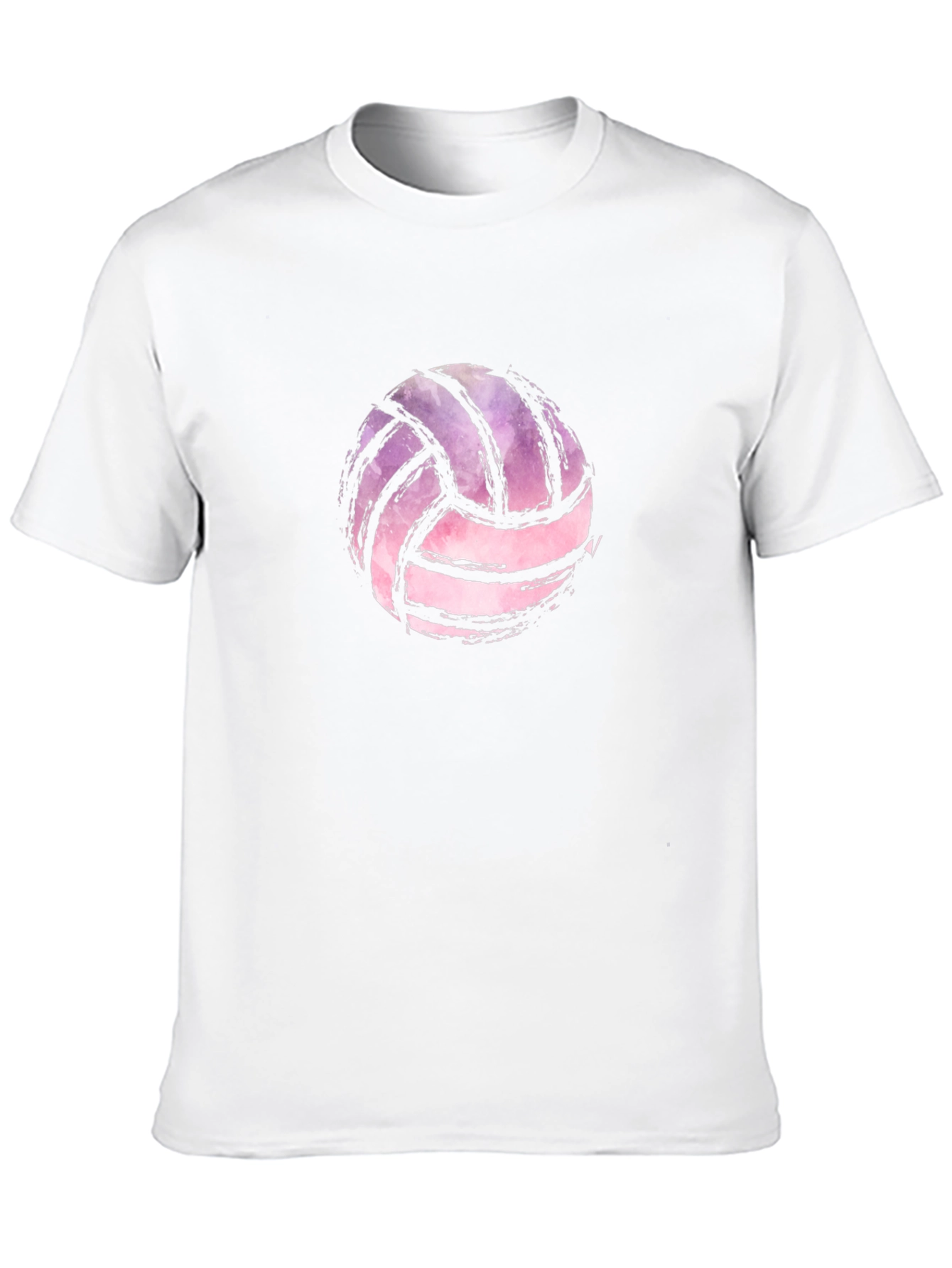 Black Watercolor Volleyball Graphic Black T-Shirt view 10