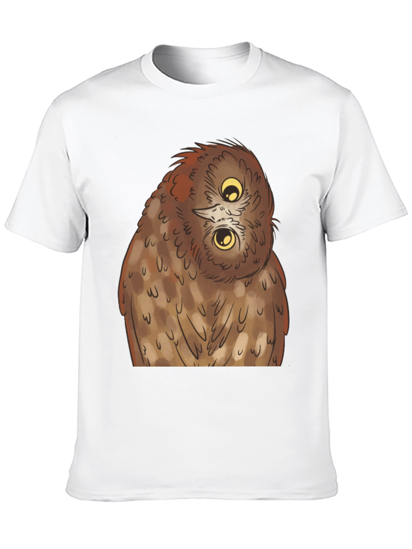 Black Owl Graphic Tee - Quirky Black T-Shirt view 10
