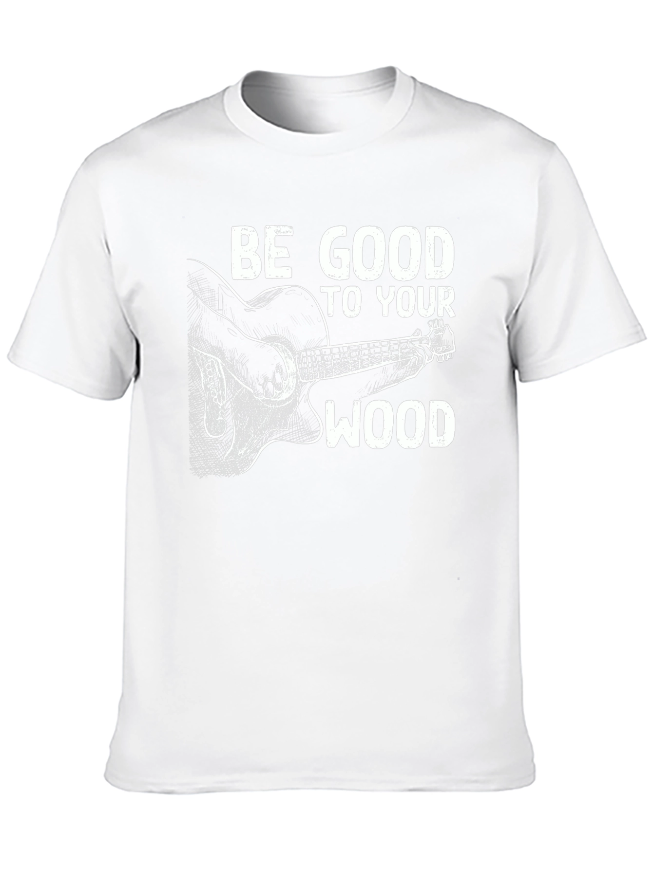 Black Be Good To Your Wood Guitar T-Shirt view 10