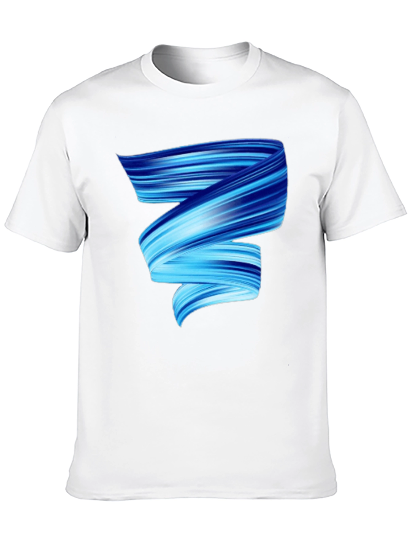 Black Modern Swirl Graphic Tee view 10