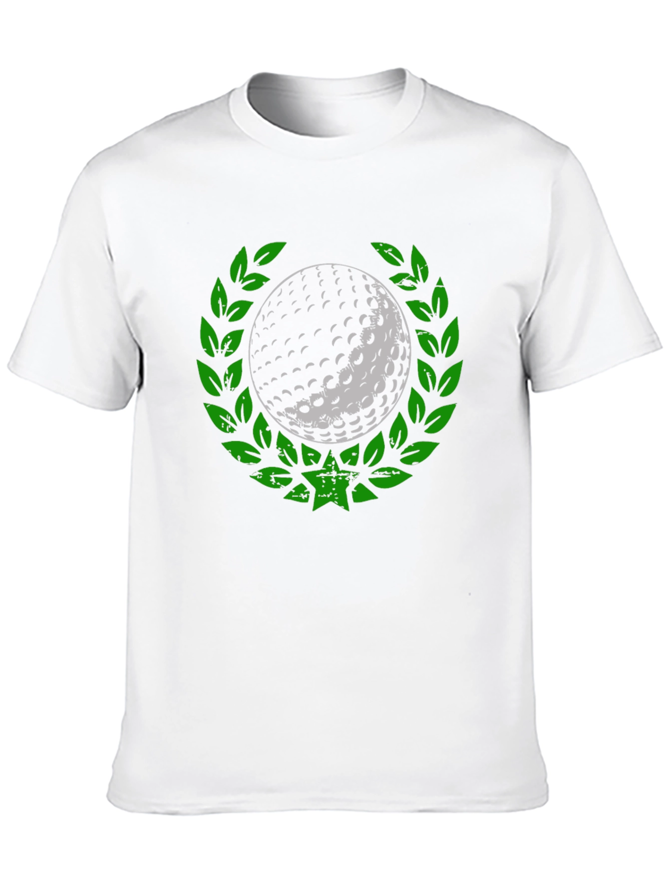 Black Golf Ball Laurel Wreath Graphic T-Shirt view 10