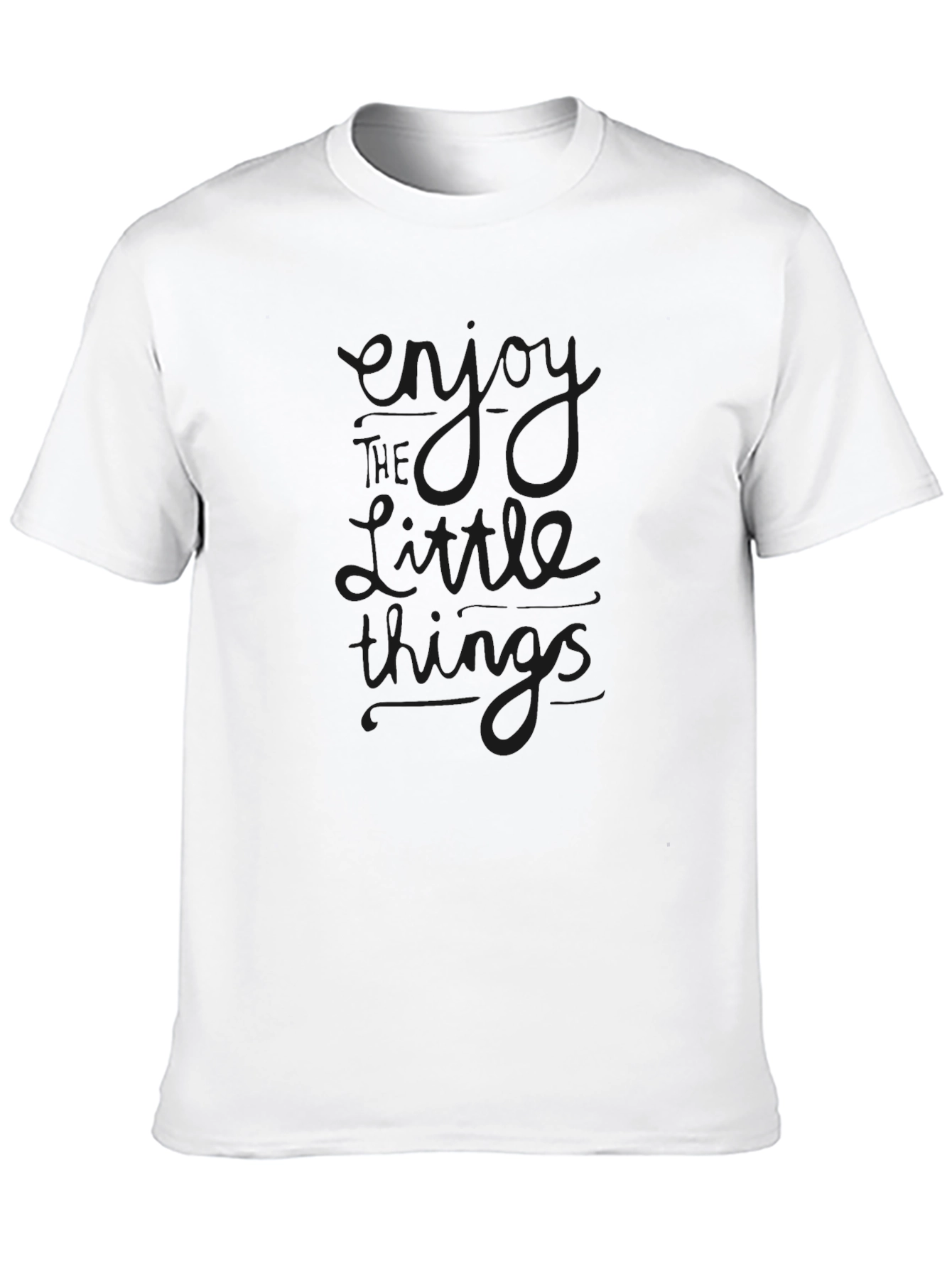 Black Enjoy the Little Things Black Crew Neck Tee view 10