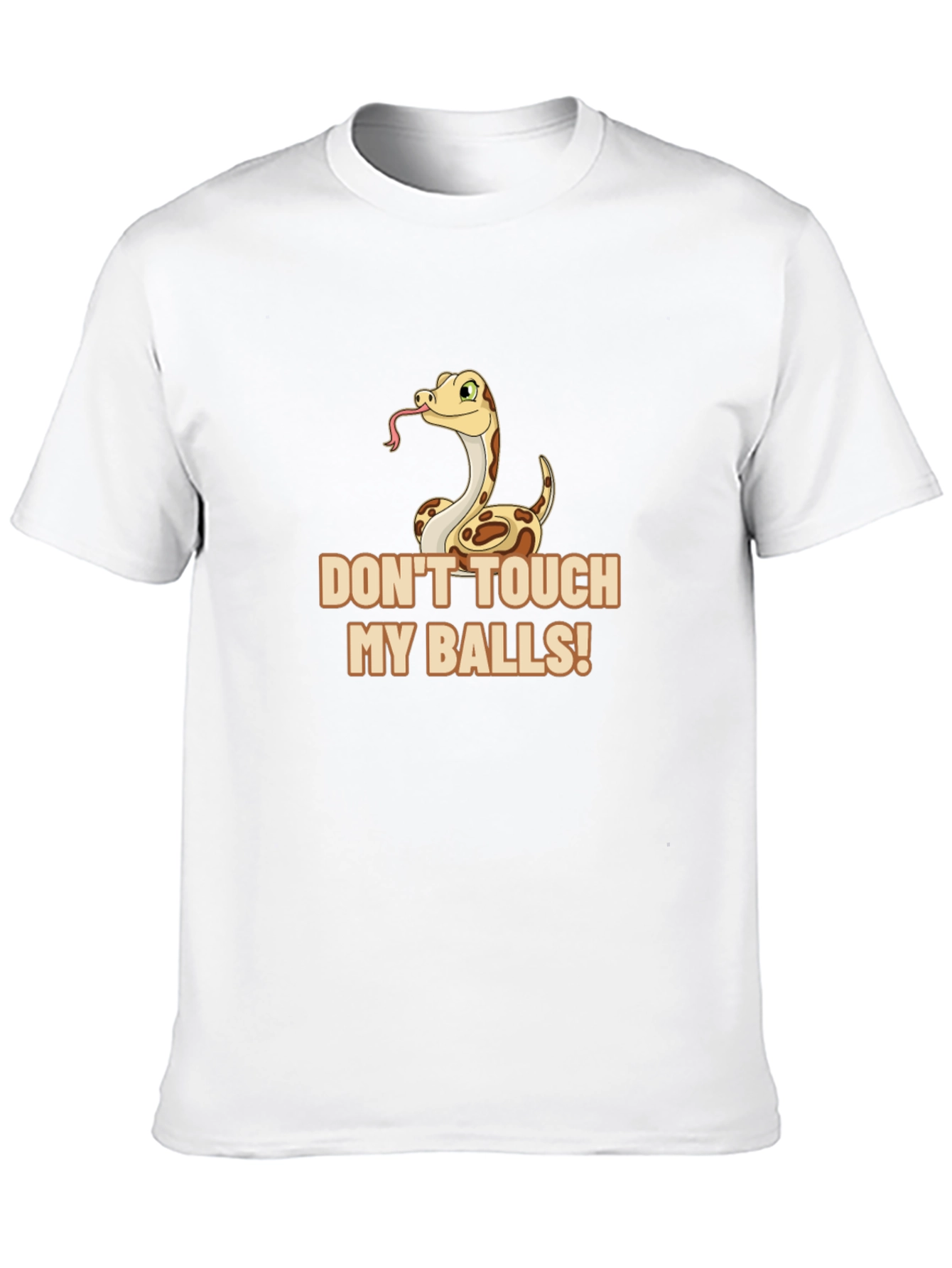 Black Don't Touch My Balls Snake Graphic Tee view 10