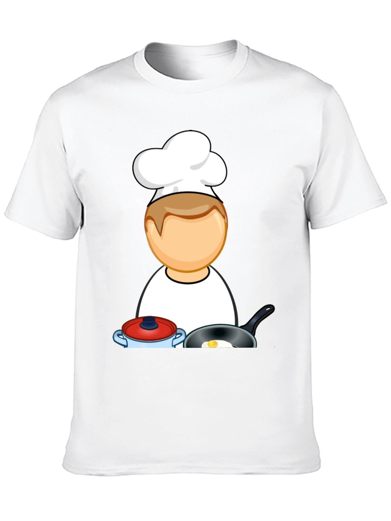 Chef Cartoon Black T-Shirt - Cooking Fun! - 10