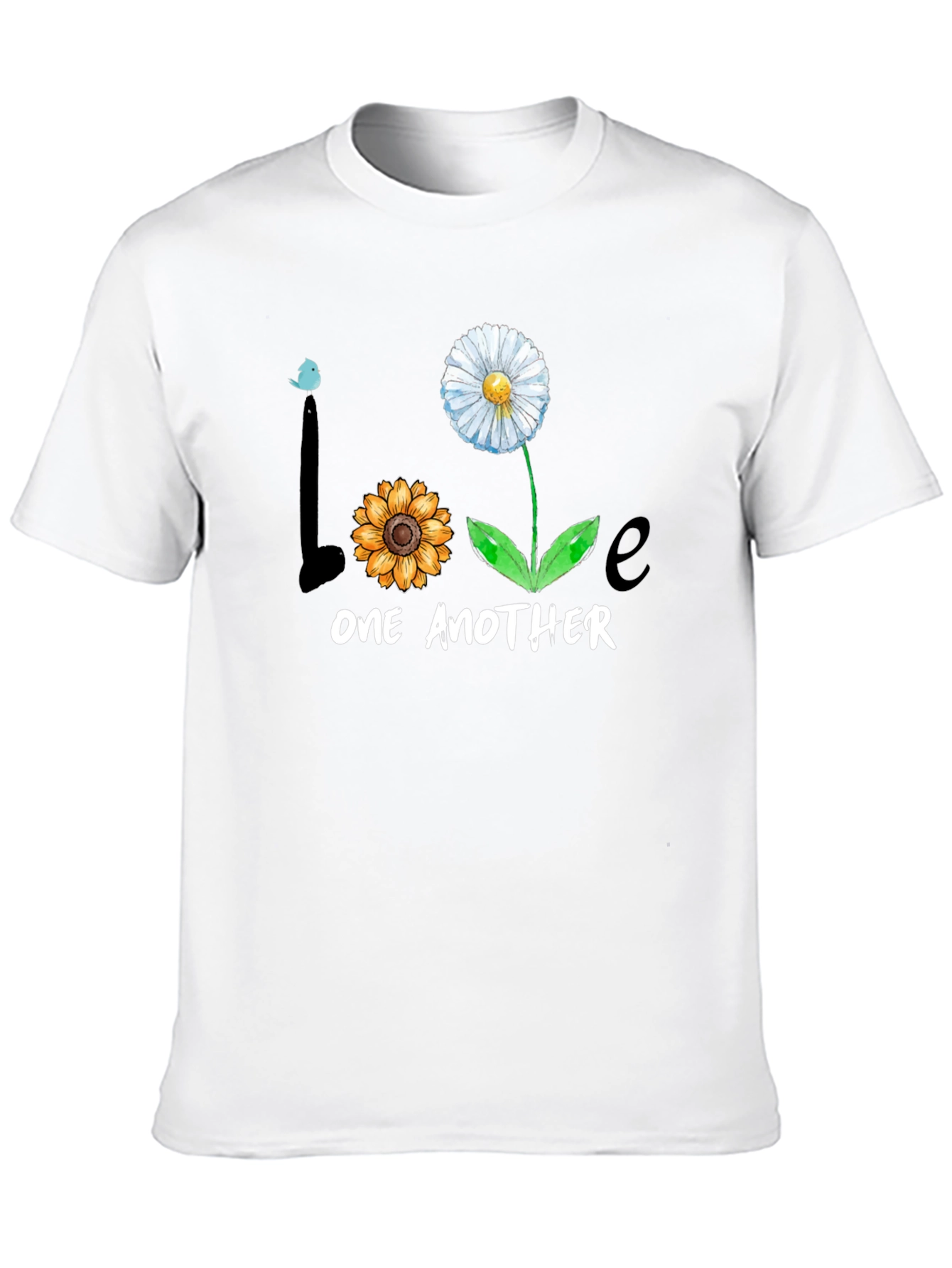 Black Love One Another Floral Graphic Tee - Black view 10