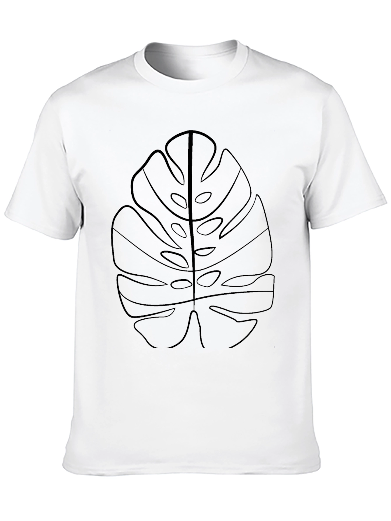 Black Modern Monstera Leaf Graphic T-Shirt view 10
