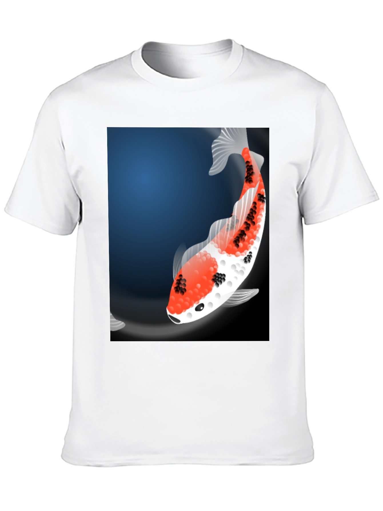 Black Koi Fish Graphic Tee - Black Casual T-Shirt view 10