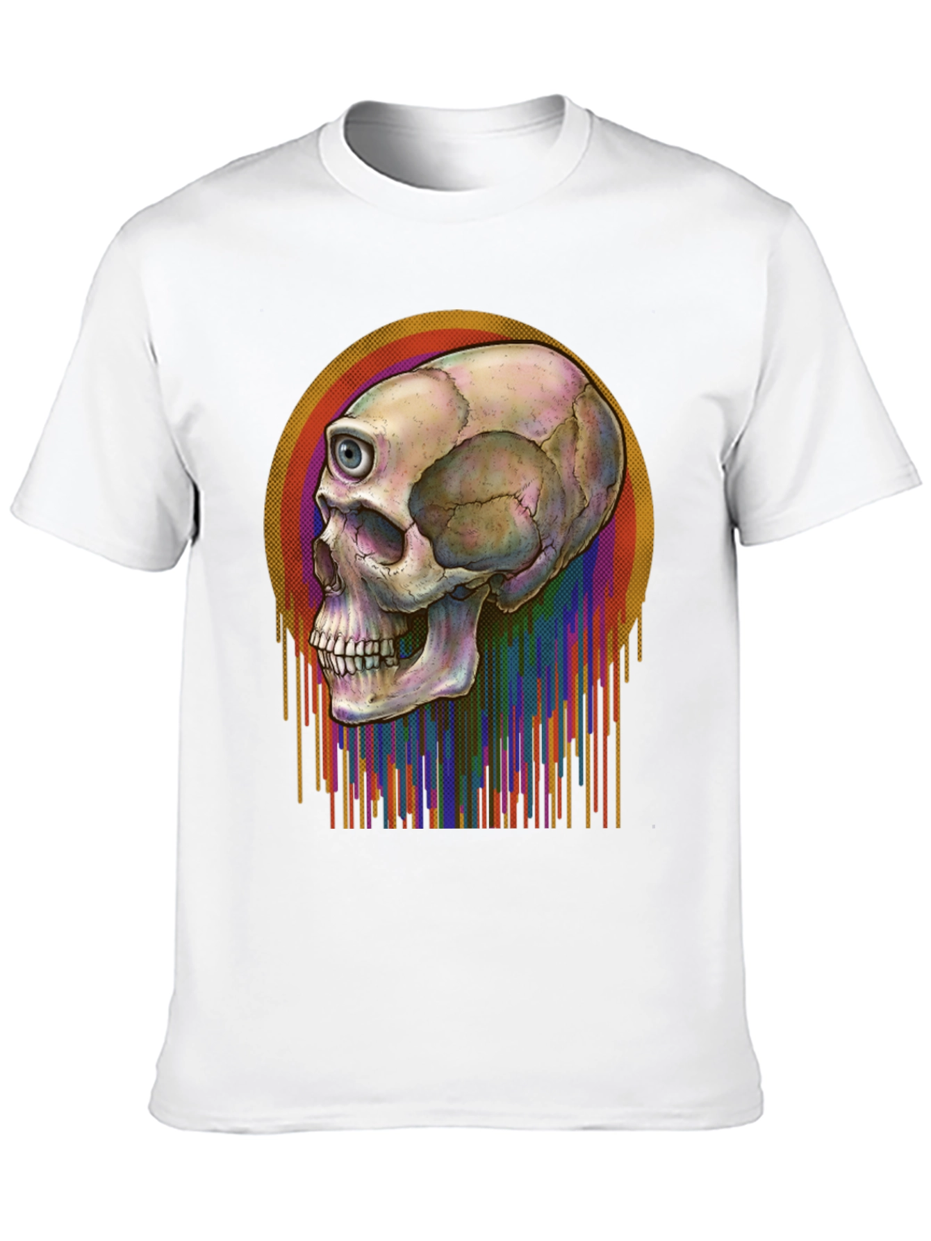 Black One-Eyed Skull Tee - Men's Graphic T-Shirt view 10
