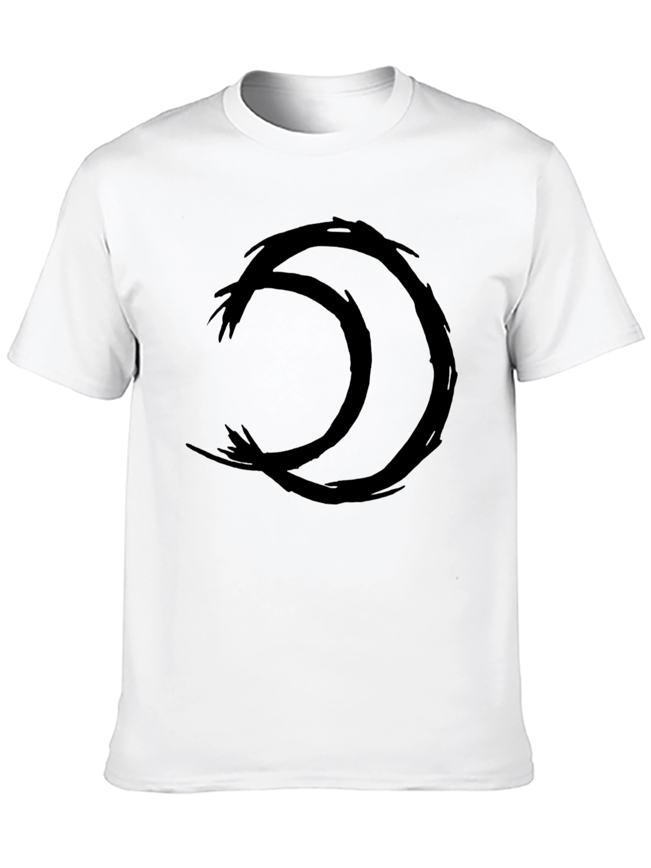 Black Black T-Shirt with Ouroboros Symbol view 10