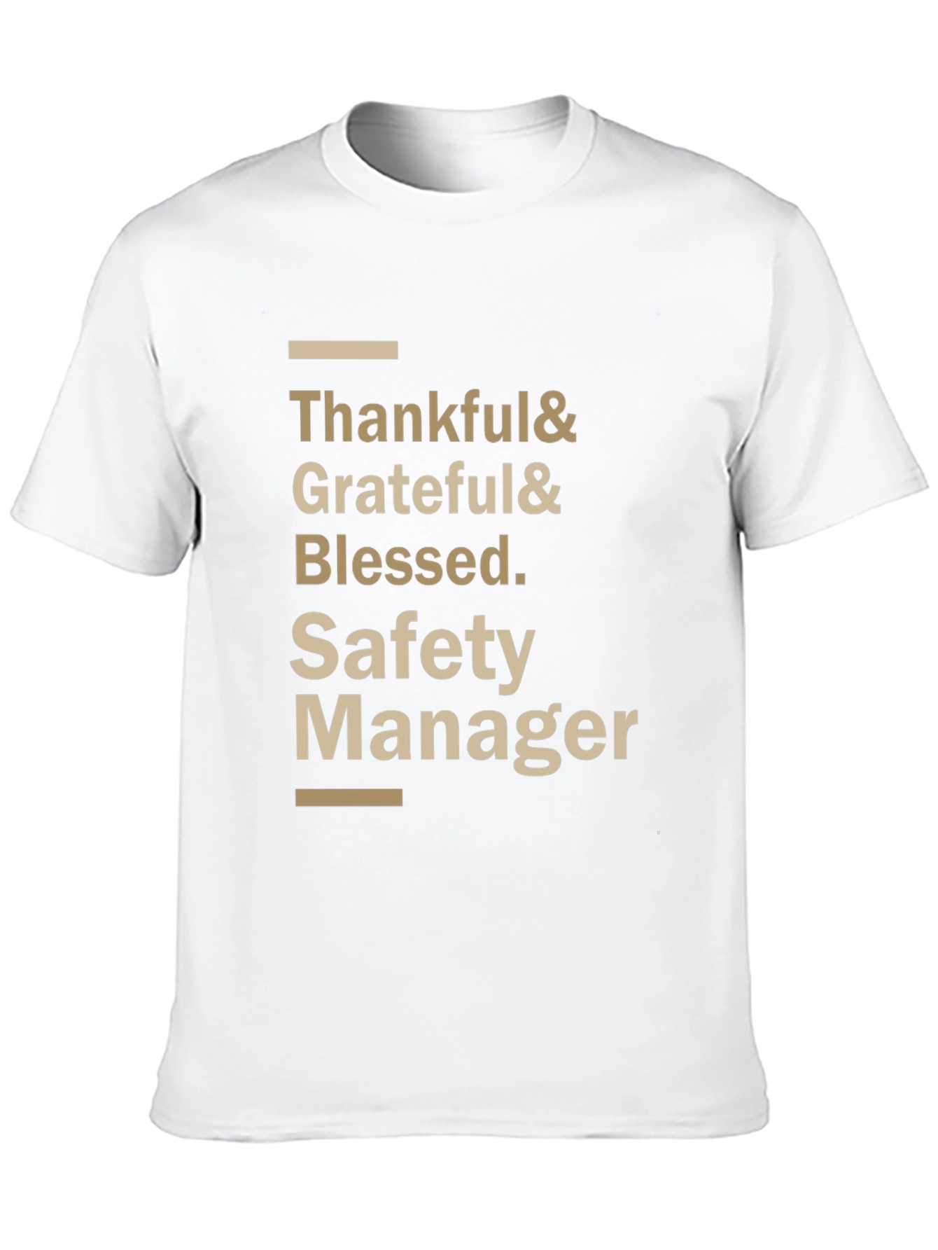 Black Thankful Grateful Blessed Safety Manager T-Shirt view 10