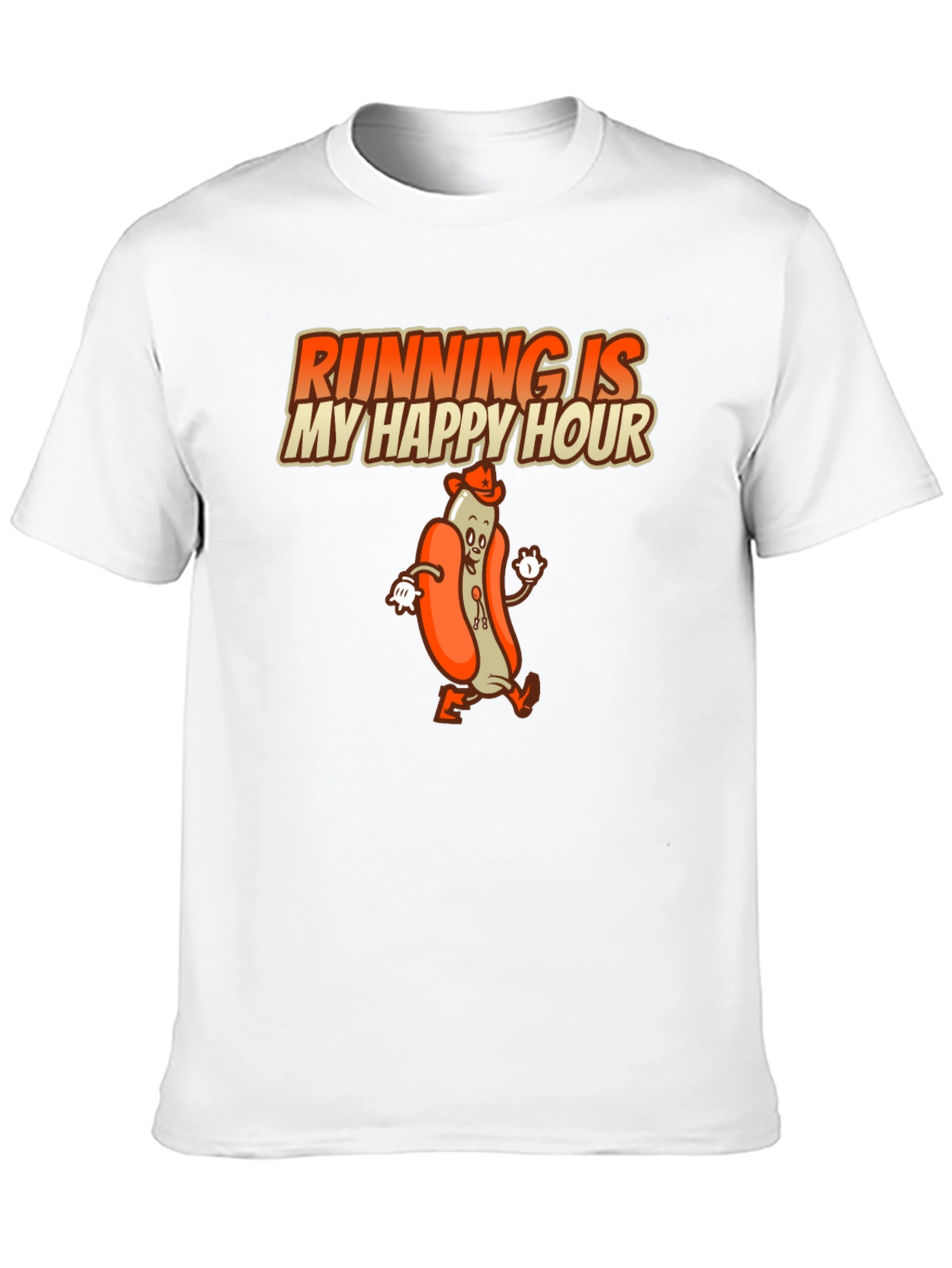 Black Running is My Happy Hour T-Shirt view 10