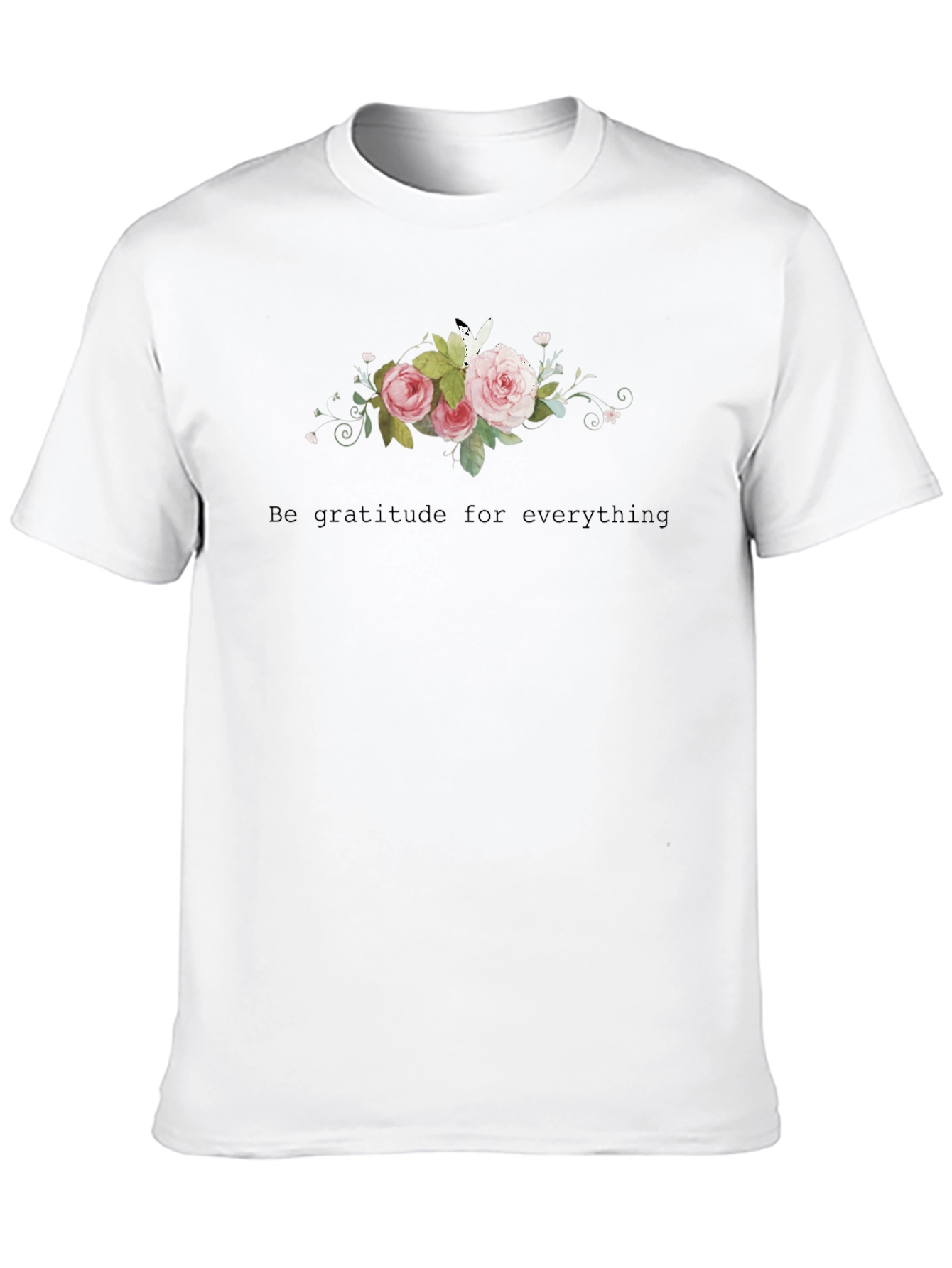 Black Floral Bouquet Graphic Tee - Gratitude Shirt view 10