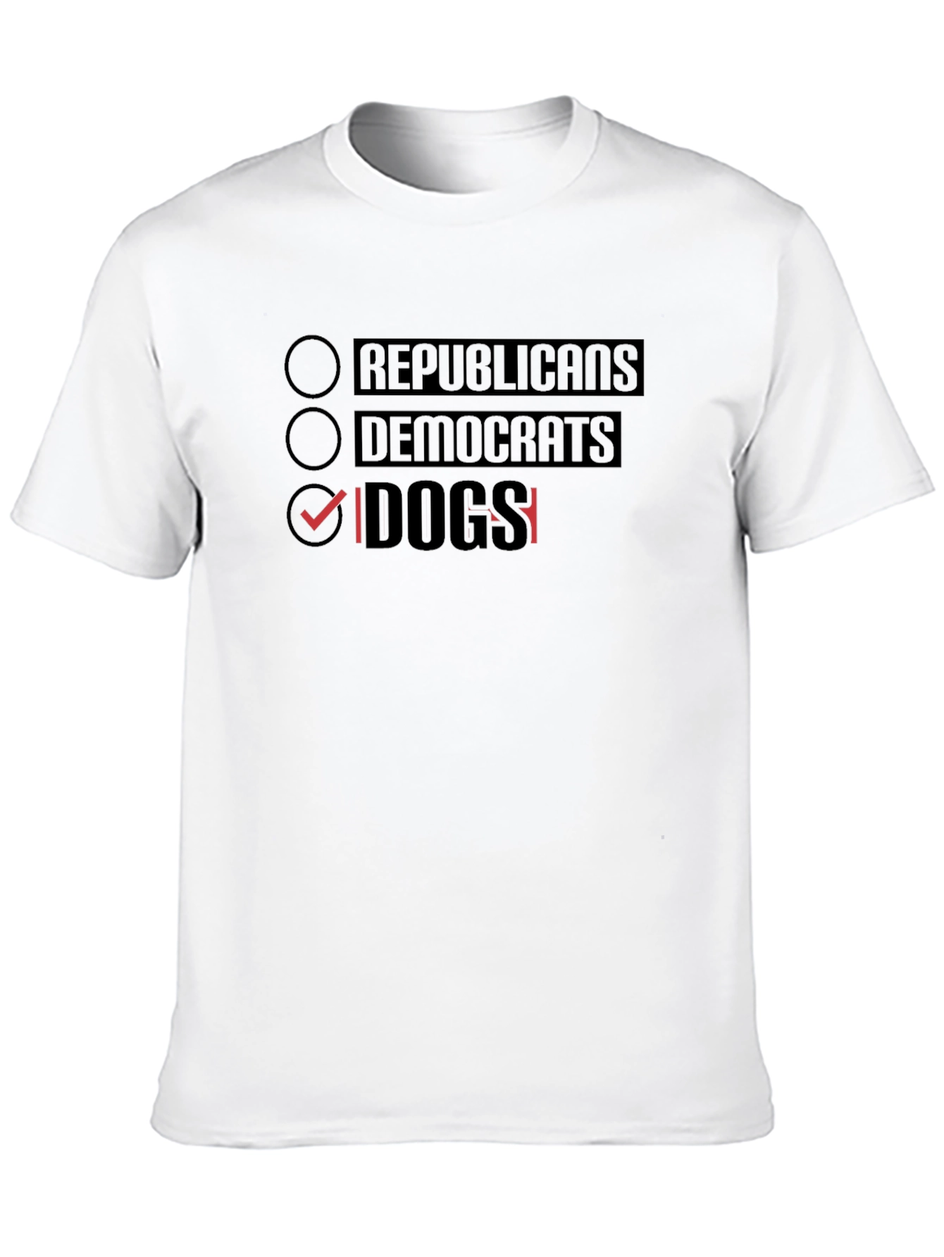 Black Funny 'Dogs' T-Shirt - Political Humor Novelty Tee view 10