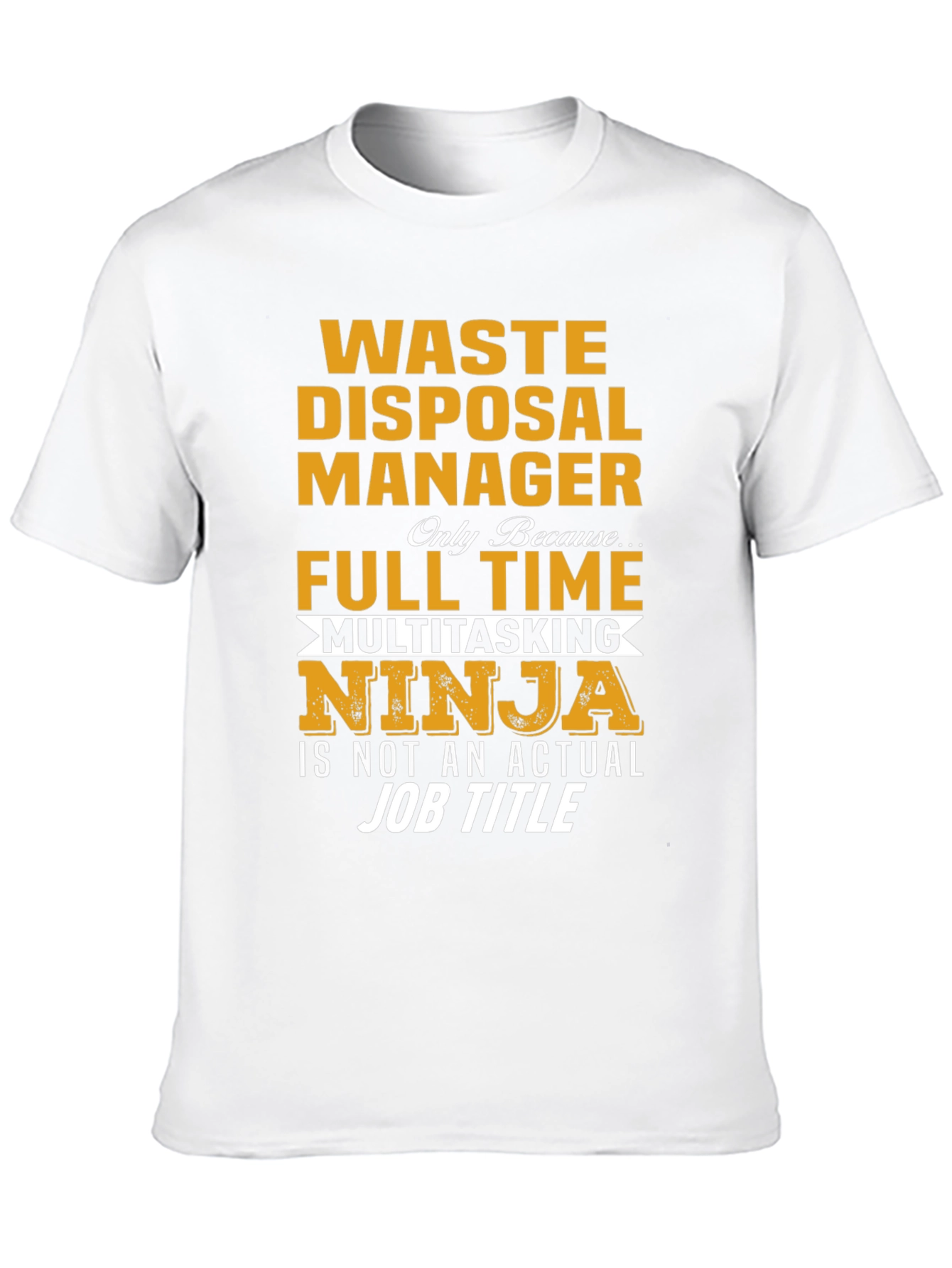 Black Waste Disposal Manager Ninja T-Shirt view 10