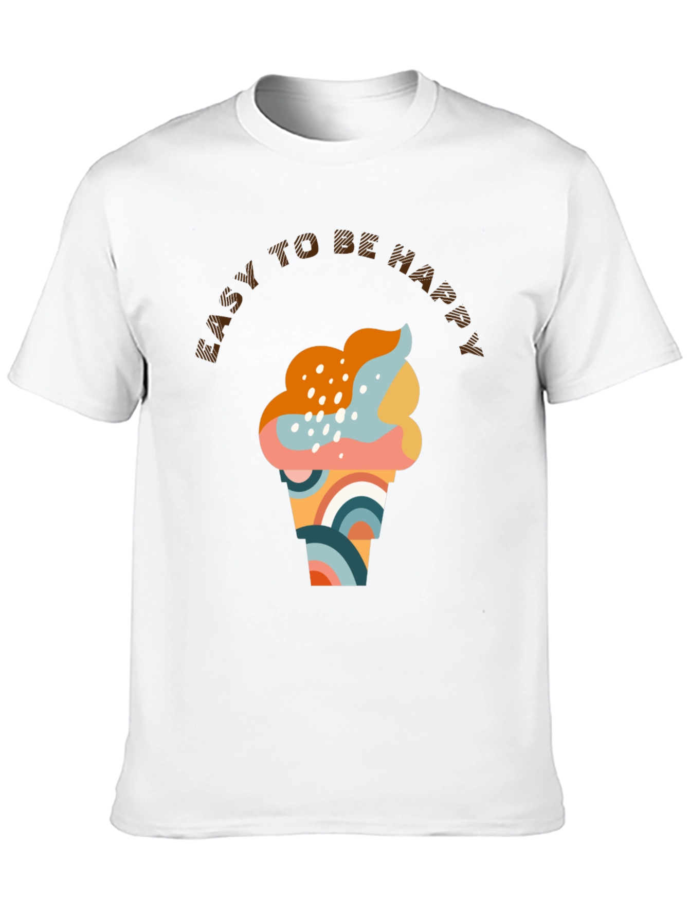 Black Easy To Be Happy Graphic Tee view 10