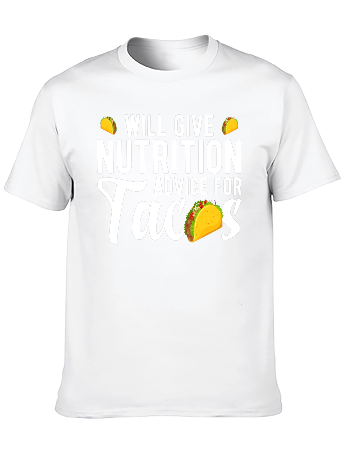 Black Nutrition Advice For Tacos Funny Graphic Tee view 10