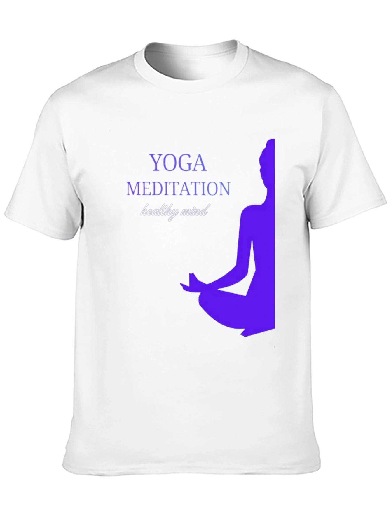 Black Yoga Meditation T-Shirt - Healthy Mind Design view 10