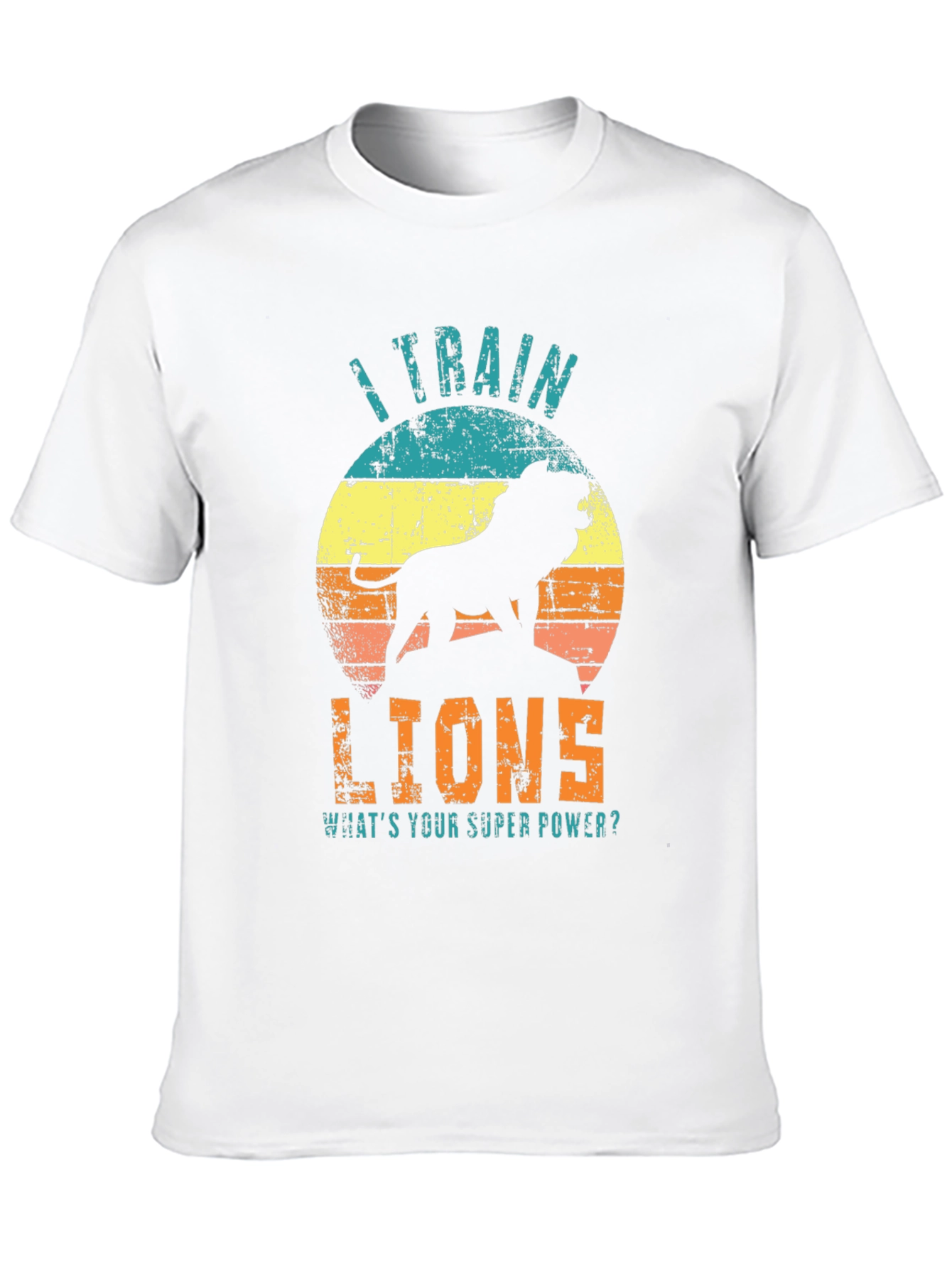 Black I Train Lions Graphic T-Shirt - Super Power Tee view 10
