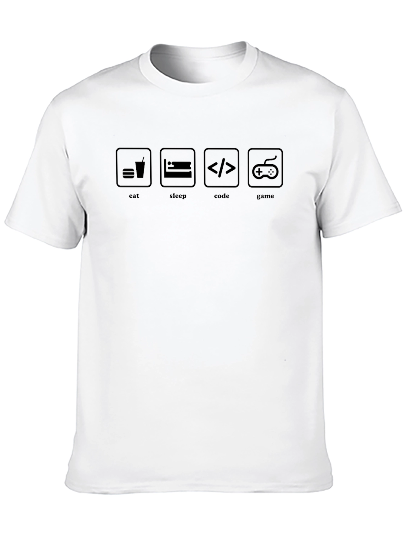 Black Eat Sleep Code Game - Programmer T-Shirt view 10