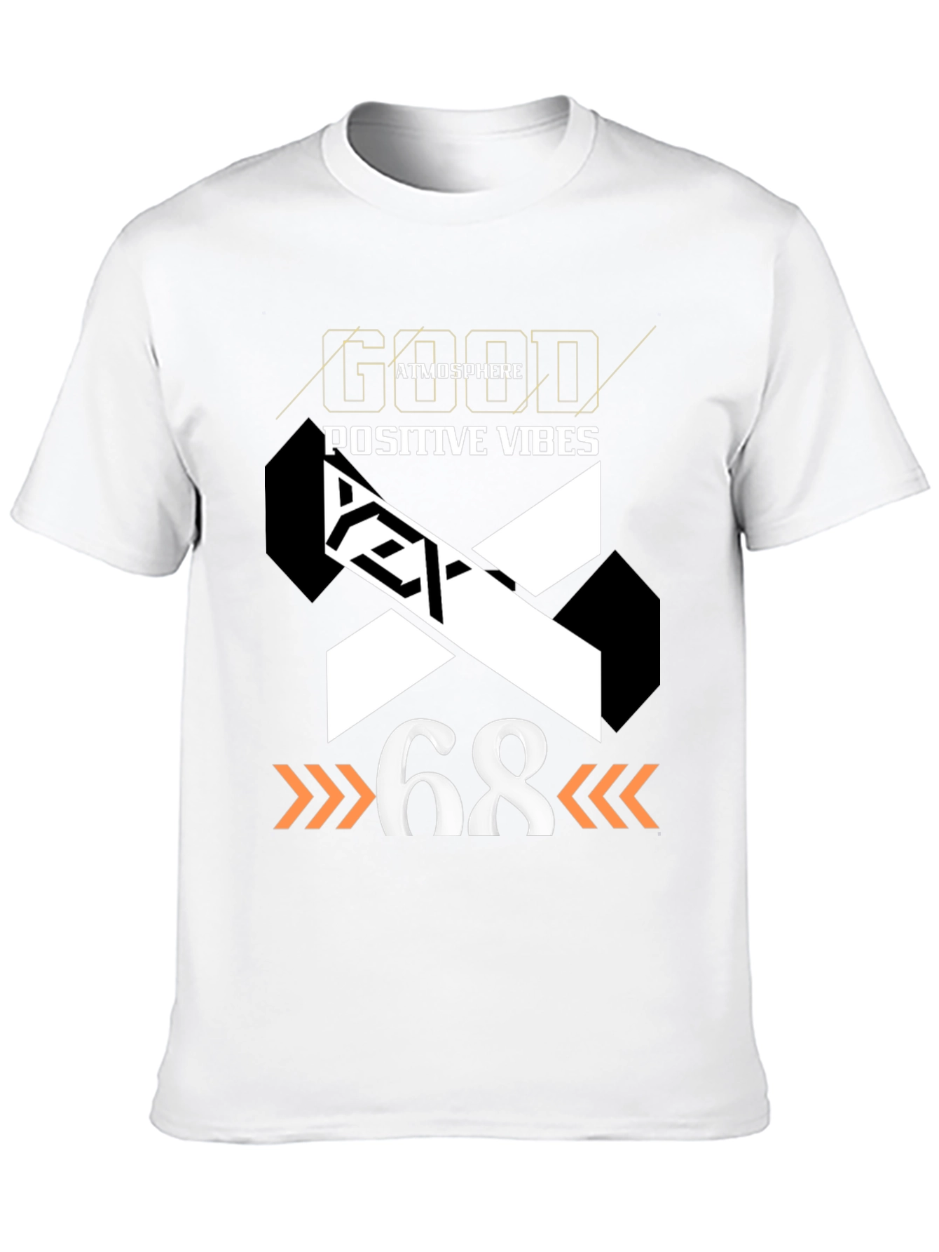 Black Good Atmosphere Positive Vibes Graphic Tee view 10