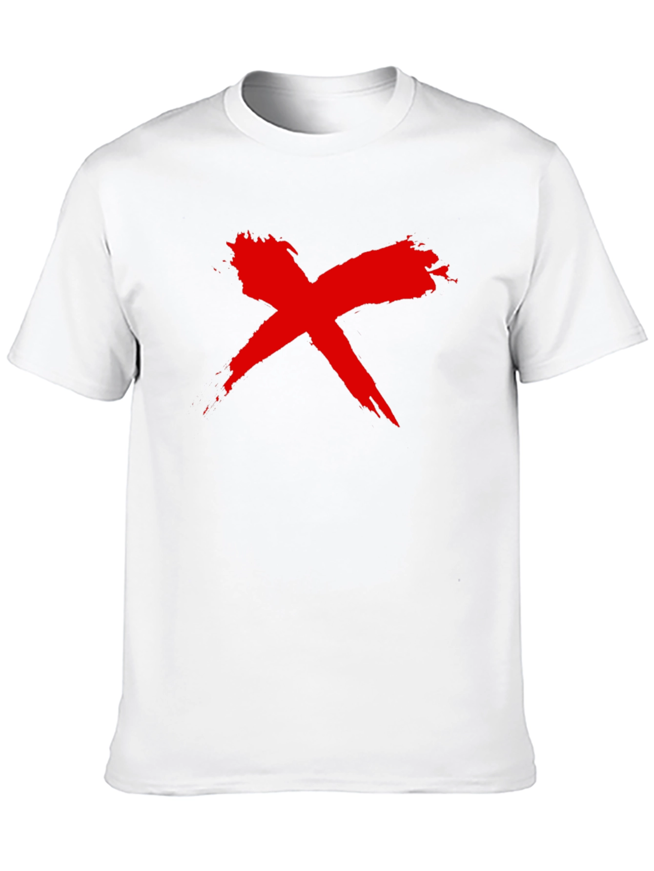 Black Bold Red X Graphic Black T-Shirt view 10
