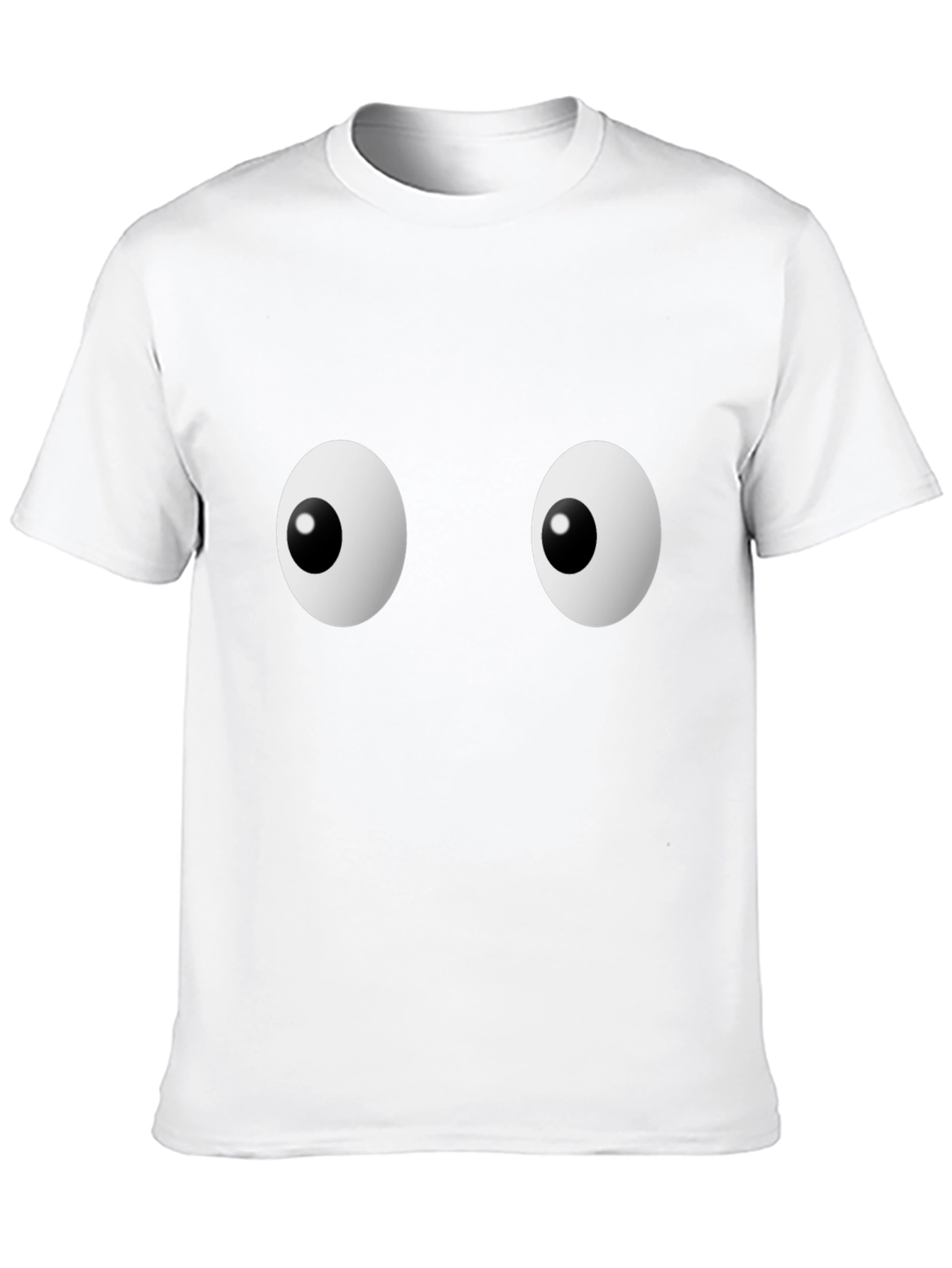 Black Funny Googly Eyes Graphic Black T-Shirt view 10