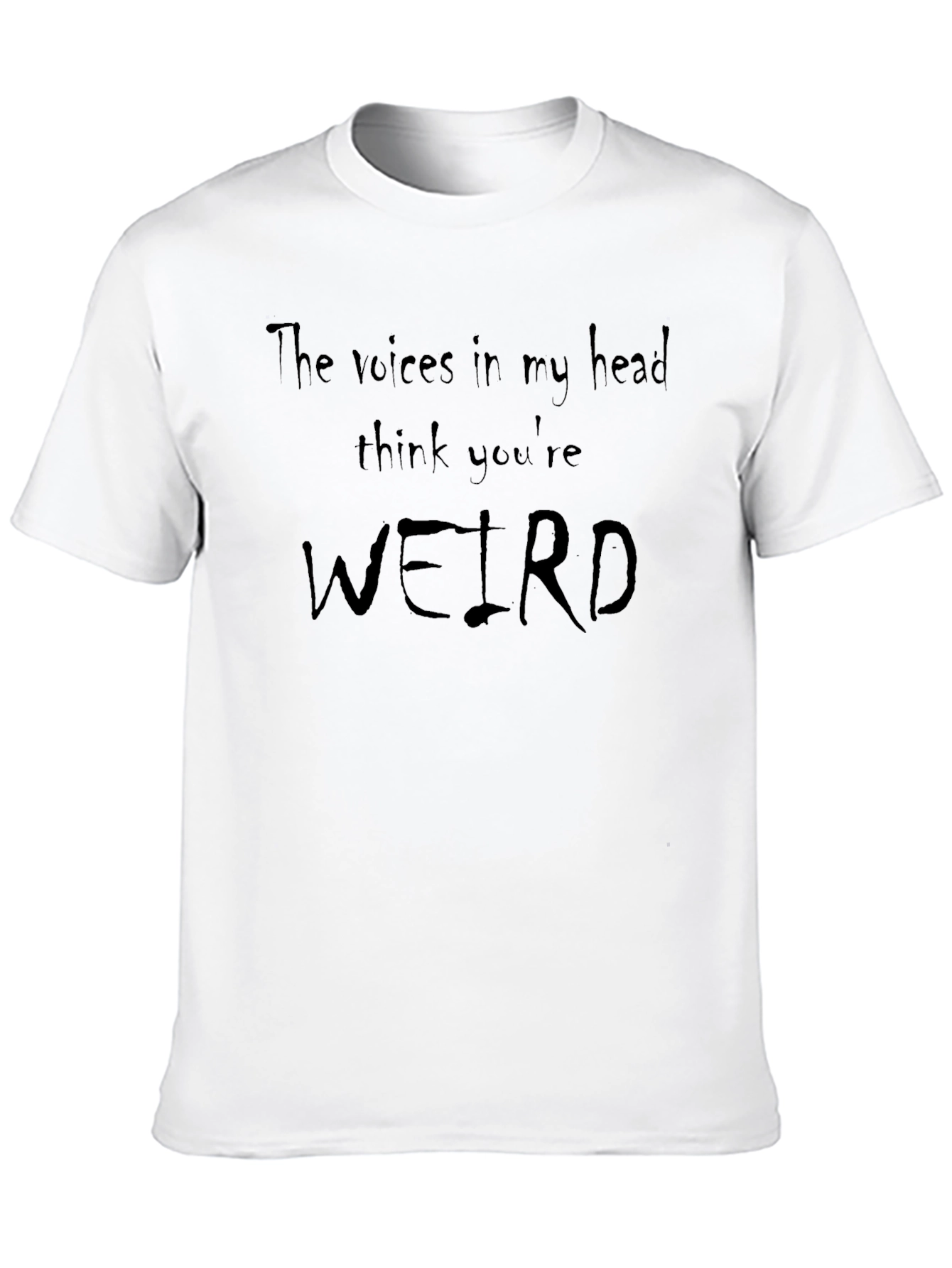 Black The Voices in My Head Weird T-Shirt view 10