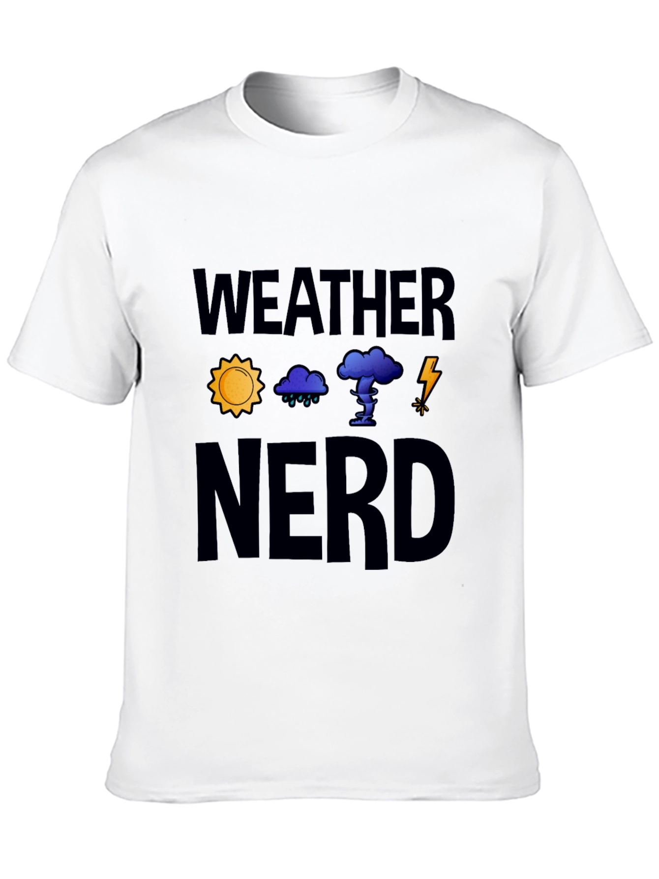 Black Weather Nerd Graphic T-Shirt - Black view 10