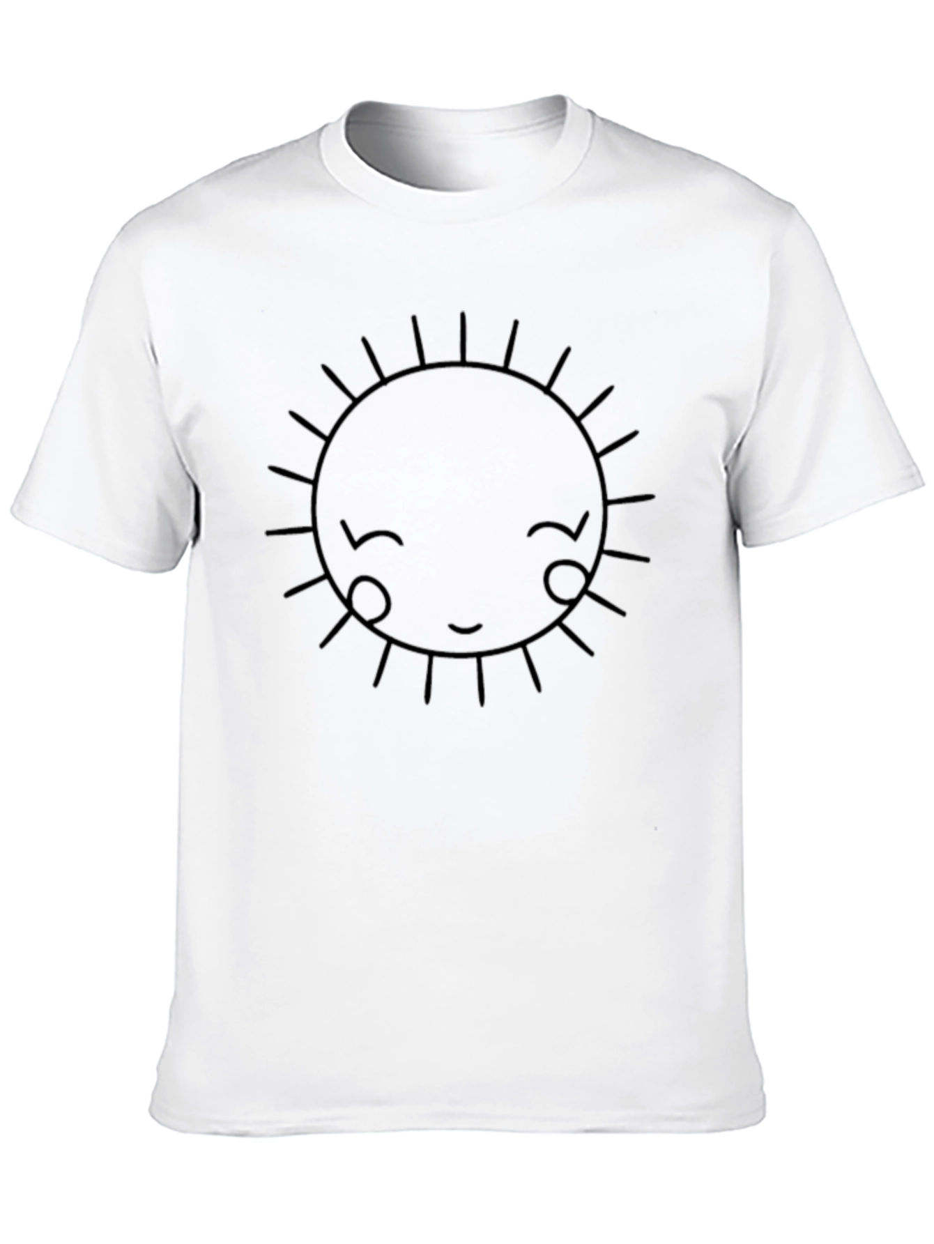 Black Cute Sun Graphic Tee - Men's Black T-Shirt view 10