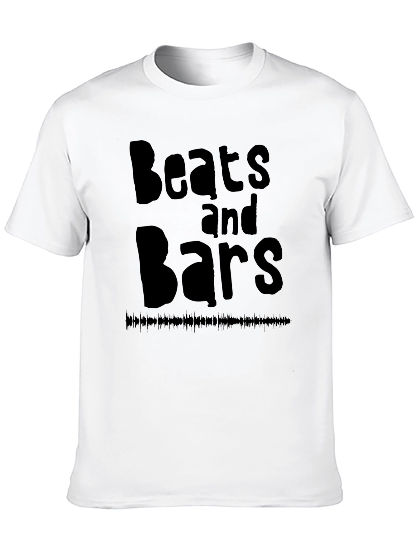 Black Beats and Bars Black Graphic T-Shirt view 10