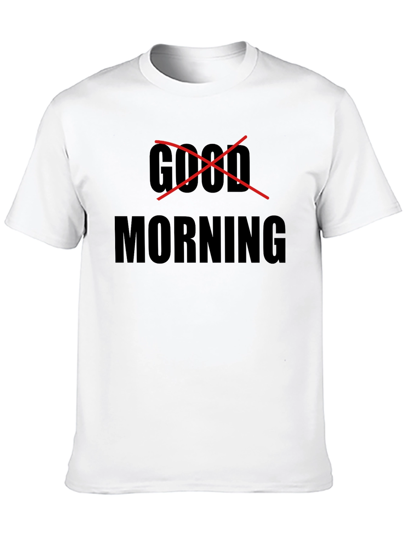 Black Good Morning Graphic Tee - Men's Black T-Shirt view 10