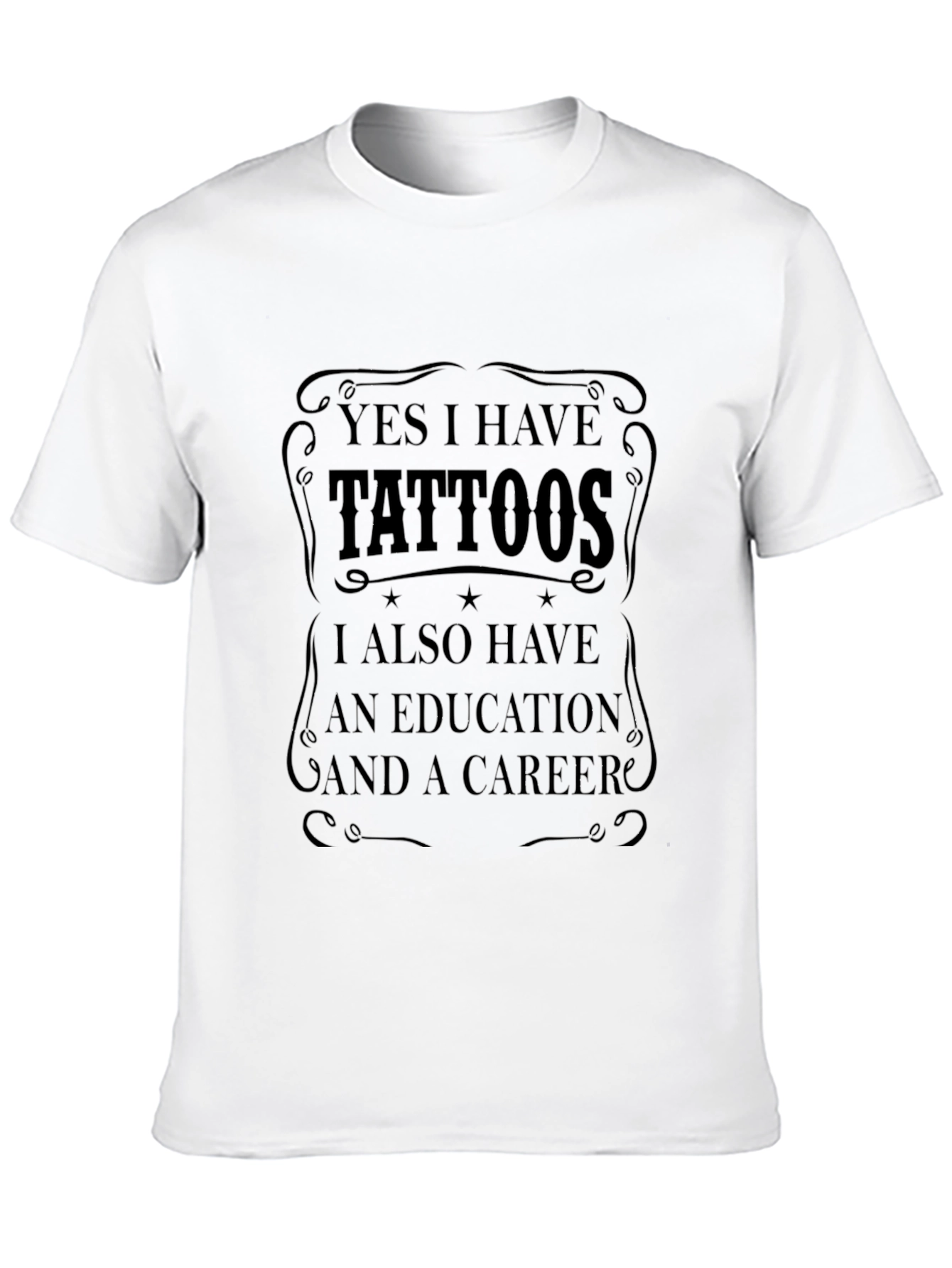 Black Tattooed Education Career T-Shirt view 10