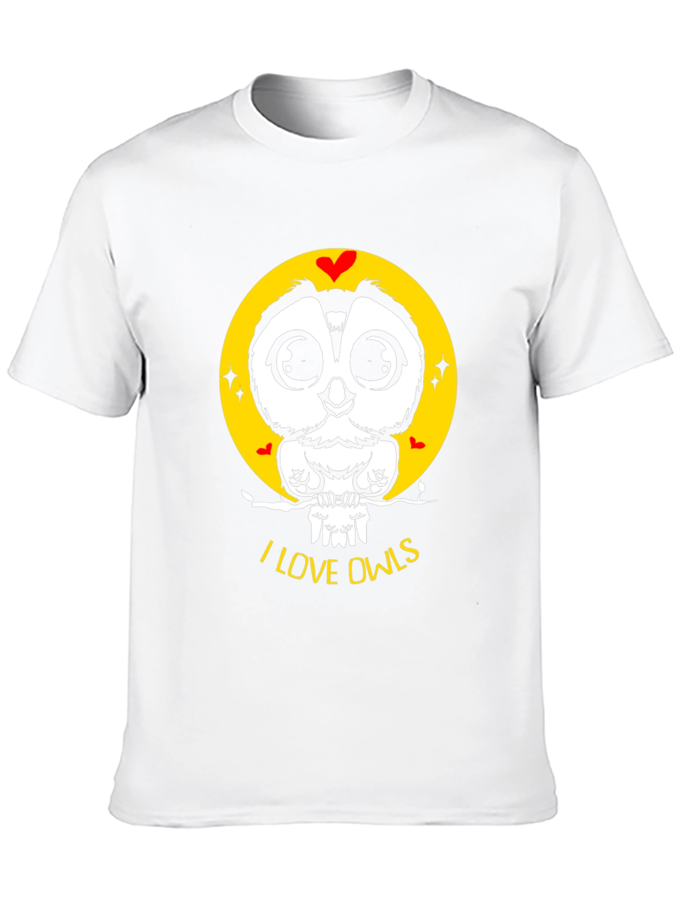 Black I Love Owls T-Shirt - Black Graphic Tee view 10