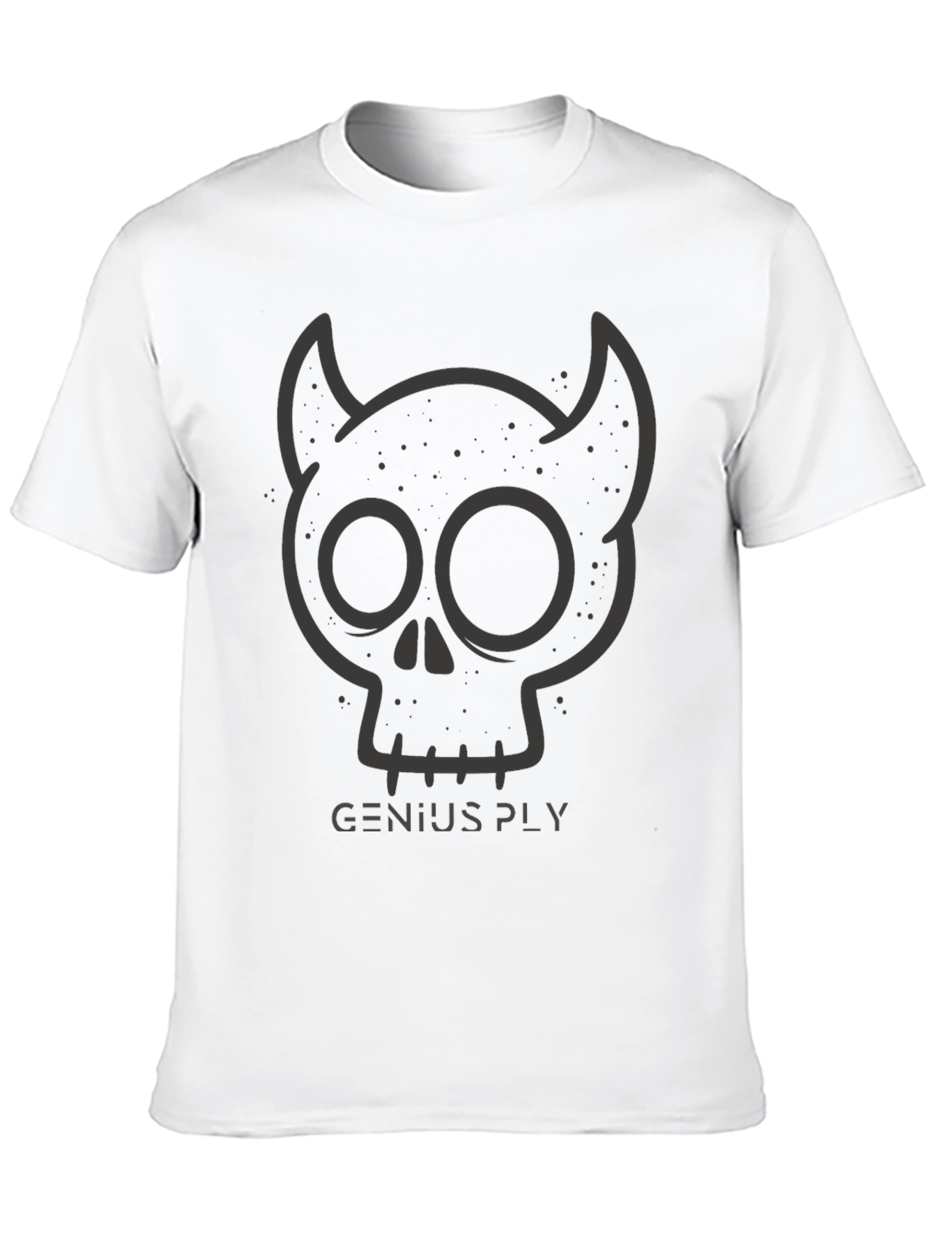 Black Genius Ply Devil Skull Graphic Tee - Men's Black T-Shirt view 10