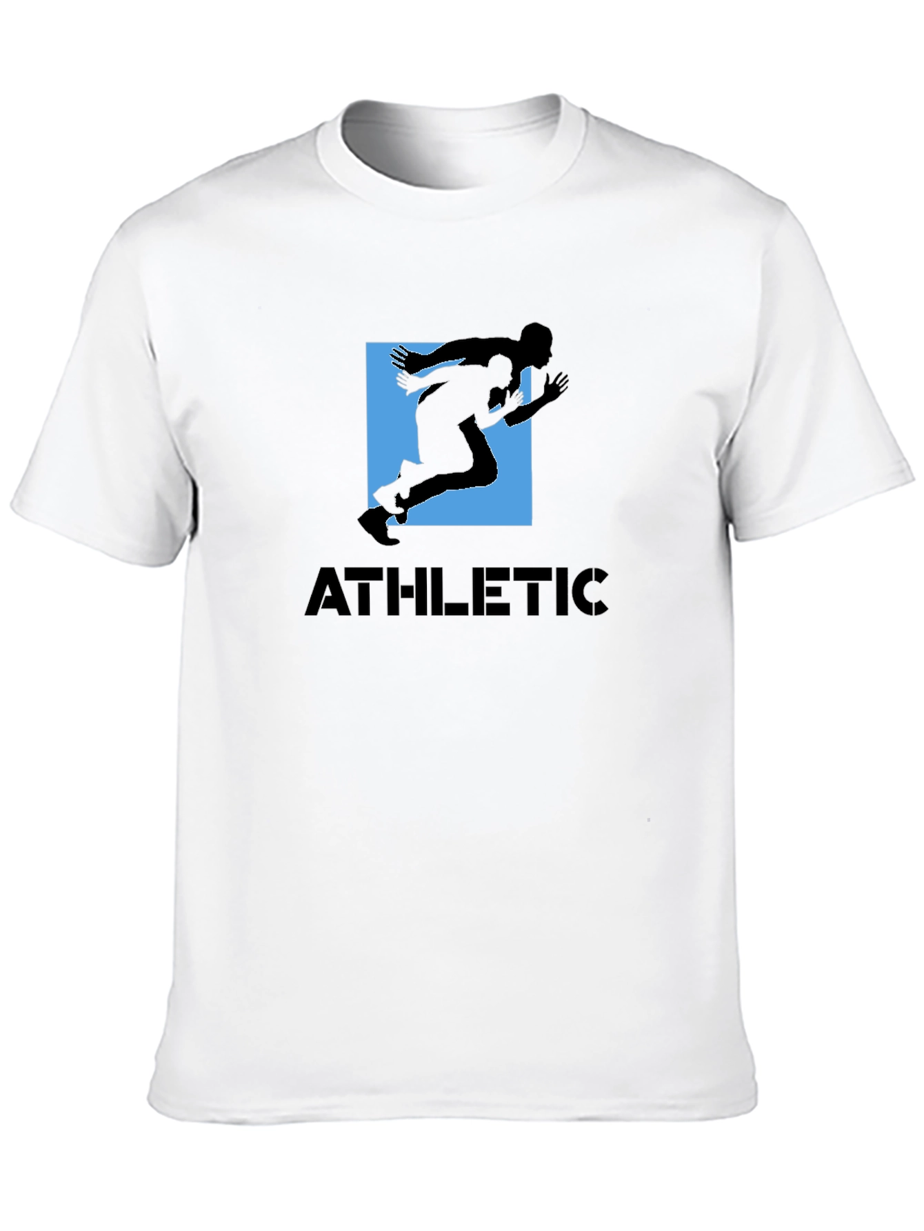 Black Athletic Graphic Tee - Black Cotton Blend Shirt view 10