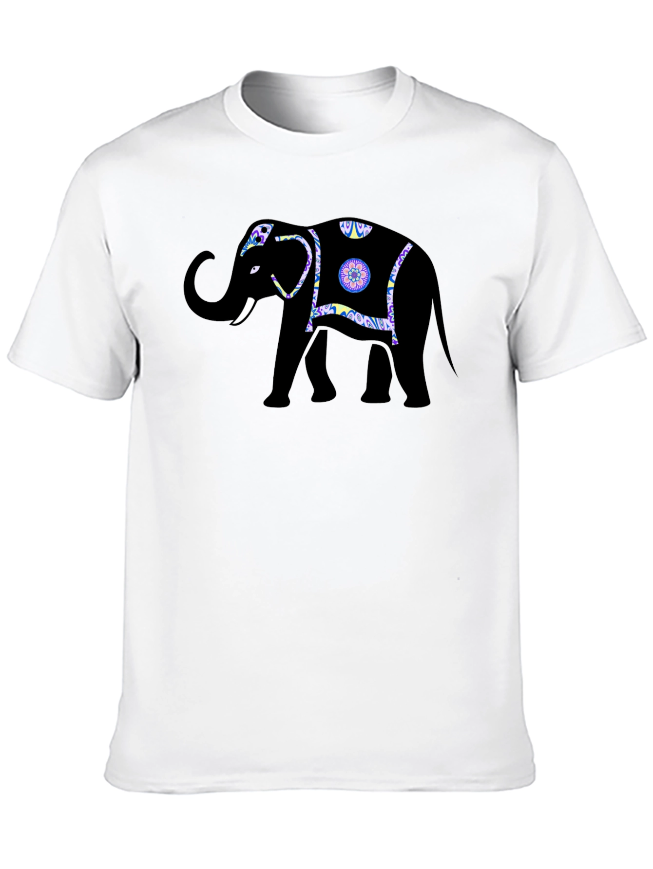 Black Elephant Graphic Tee - Stylish Black T-Shirt view 10