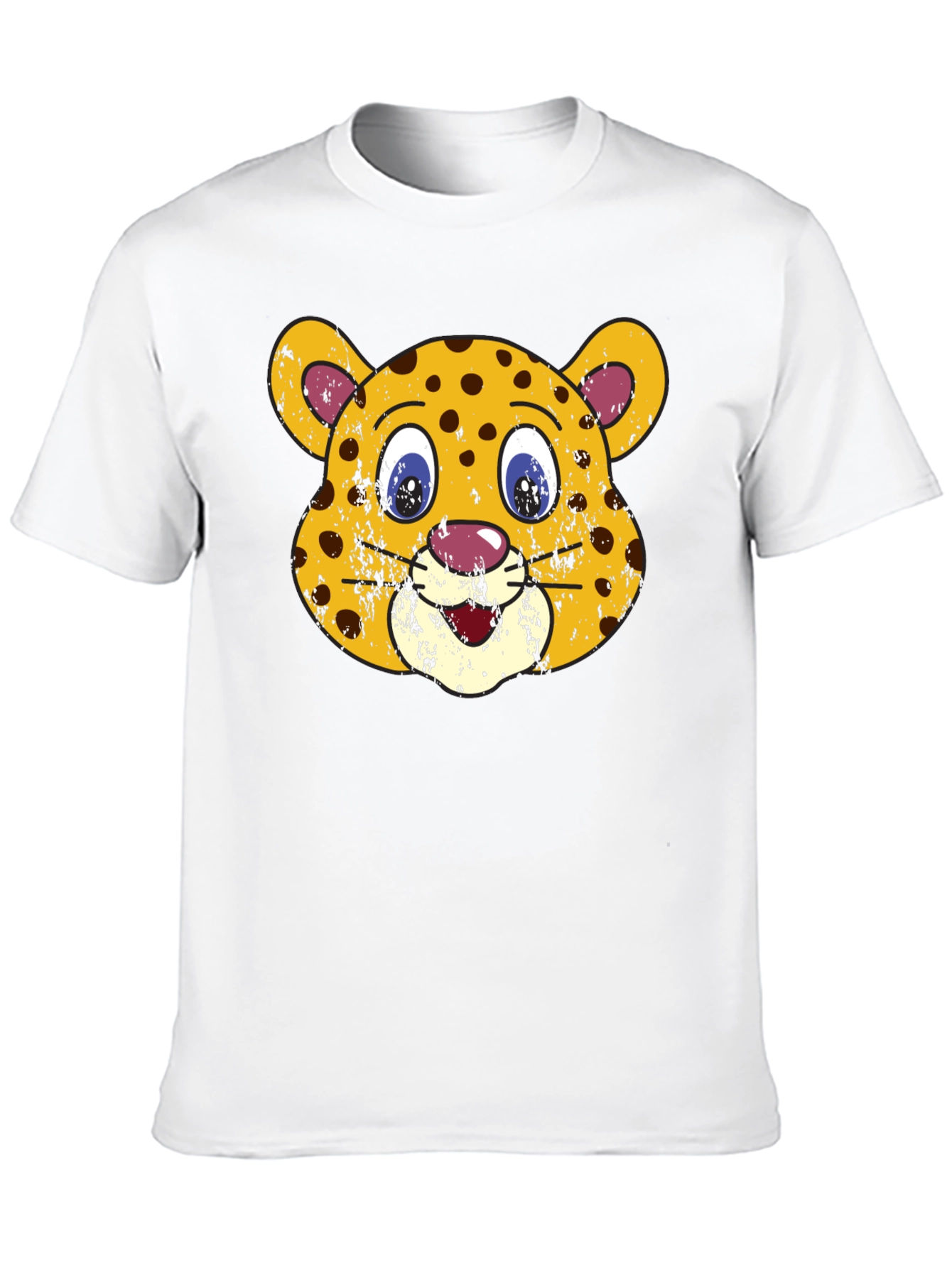 Black Leopard Face Graphic Black T-Shirt view 10