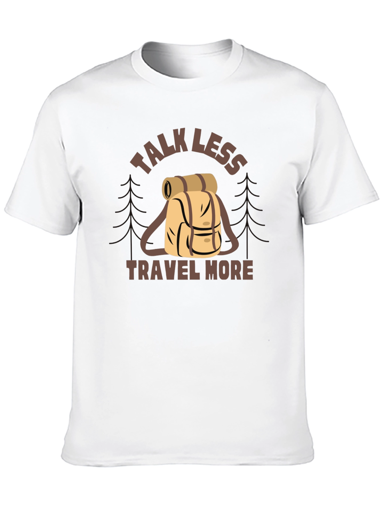 Black Talk Less Travel More Graphic Tee view 10