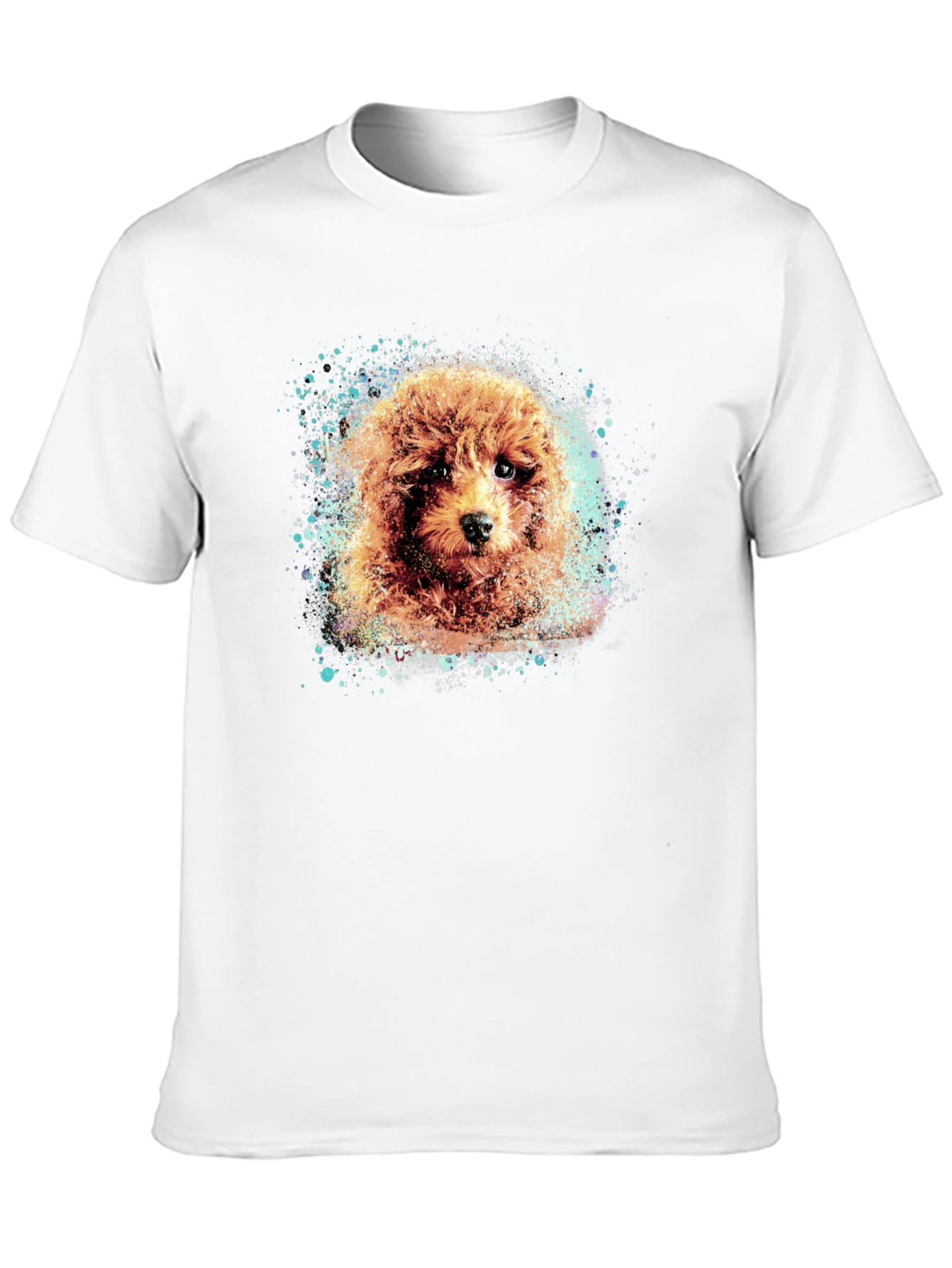 Black Poodle Art Print Tee - Soft Cotton Blend view 10