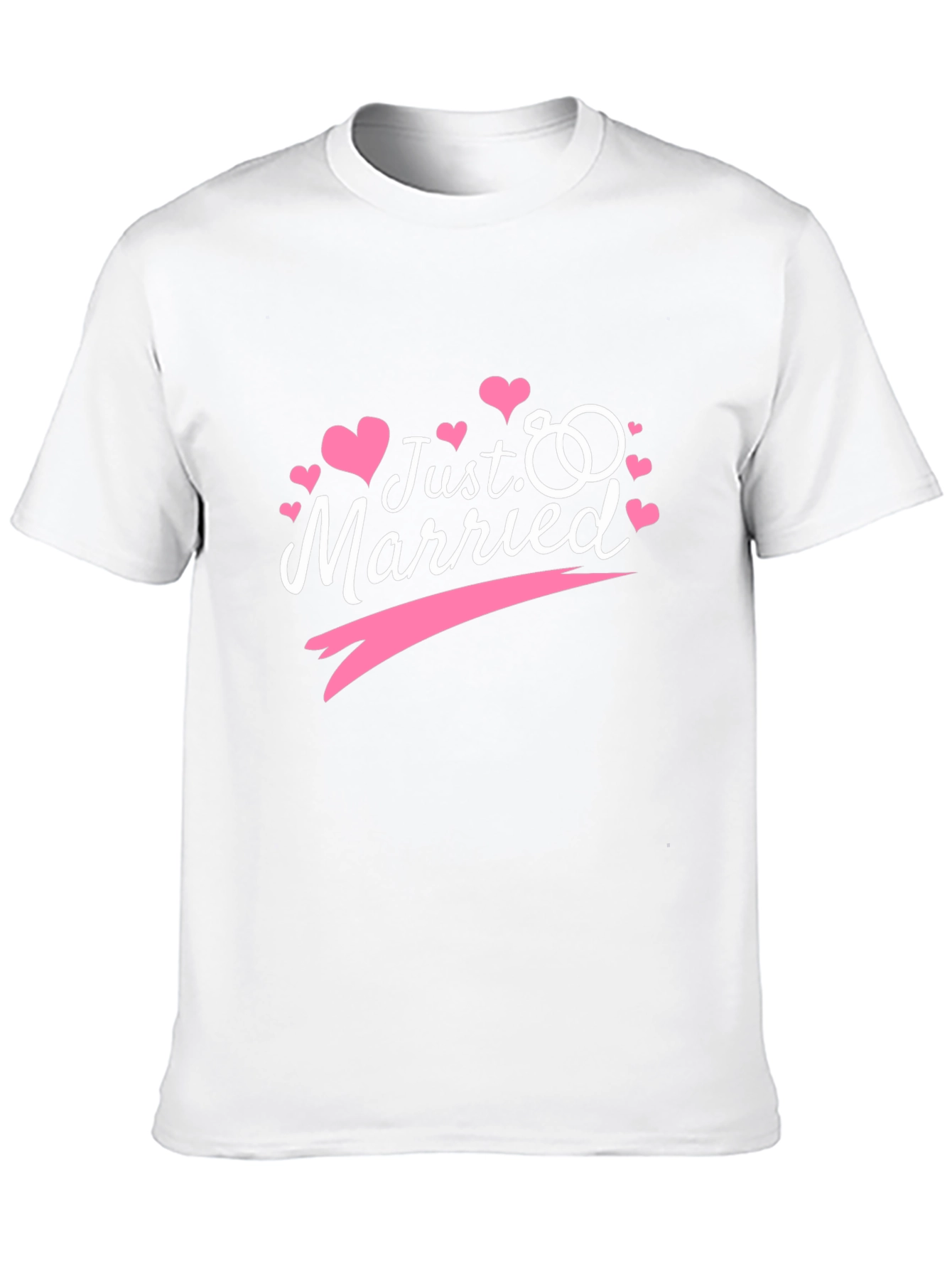 Just Married Graphic Tee - Black Wedding T-Shirt - 10